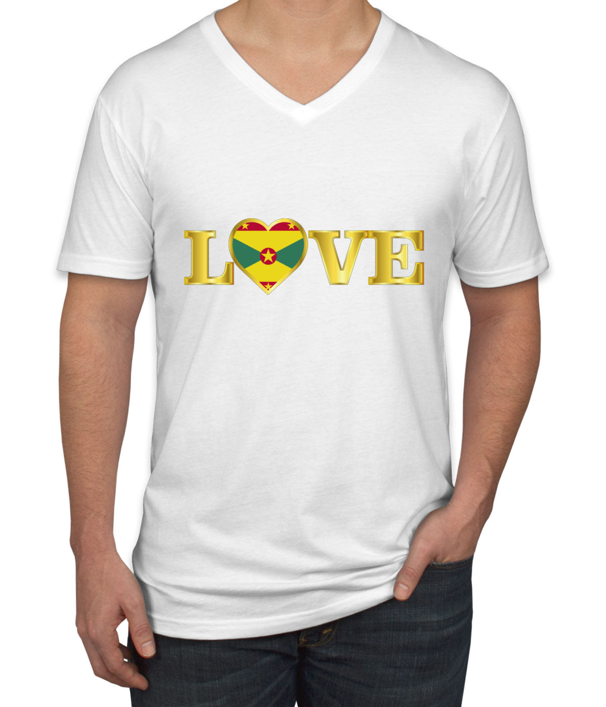 Grenada Love Men's V Neck T-shirt