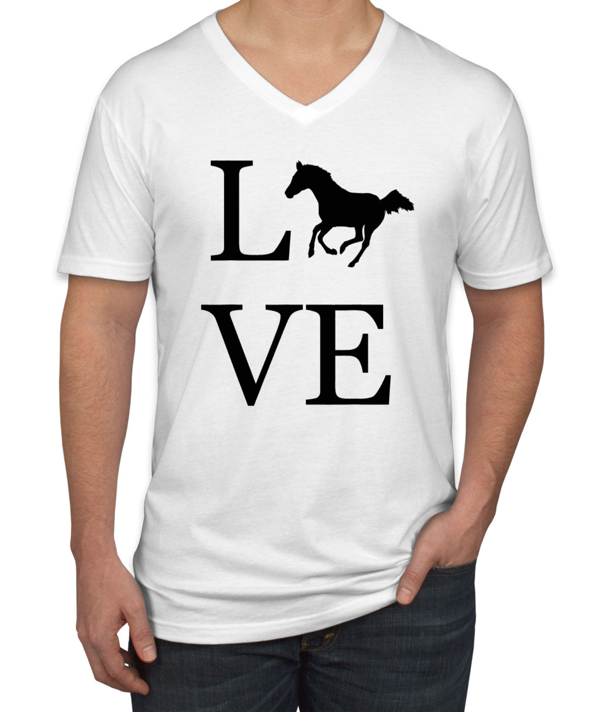 Horse Love Men's V Neck T-shirt