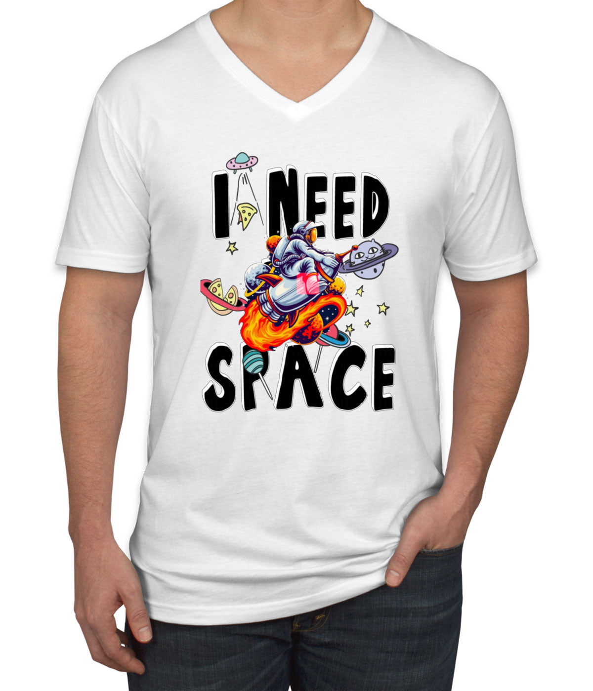 I Need Space Men's V Neck T-shirt