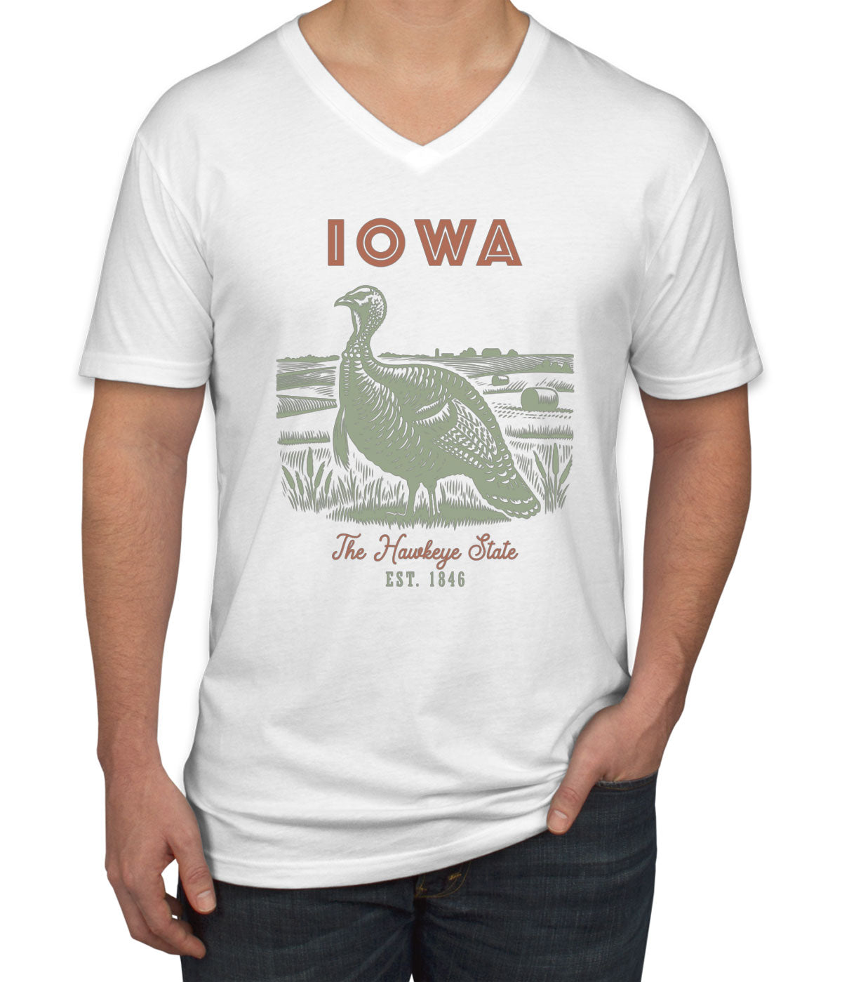 Iowa State Vintage Men's V Neck T-shirt