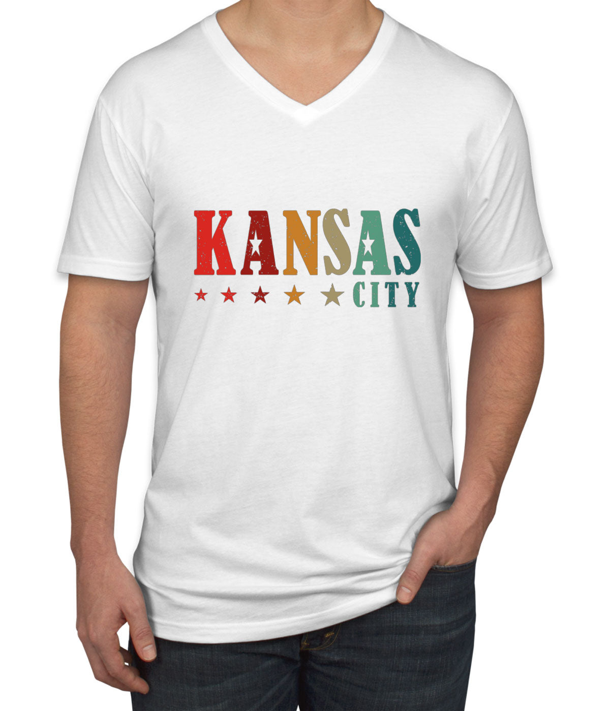Kansas City Men's V Neck T-shirt