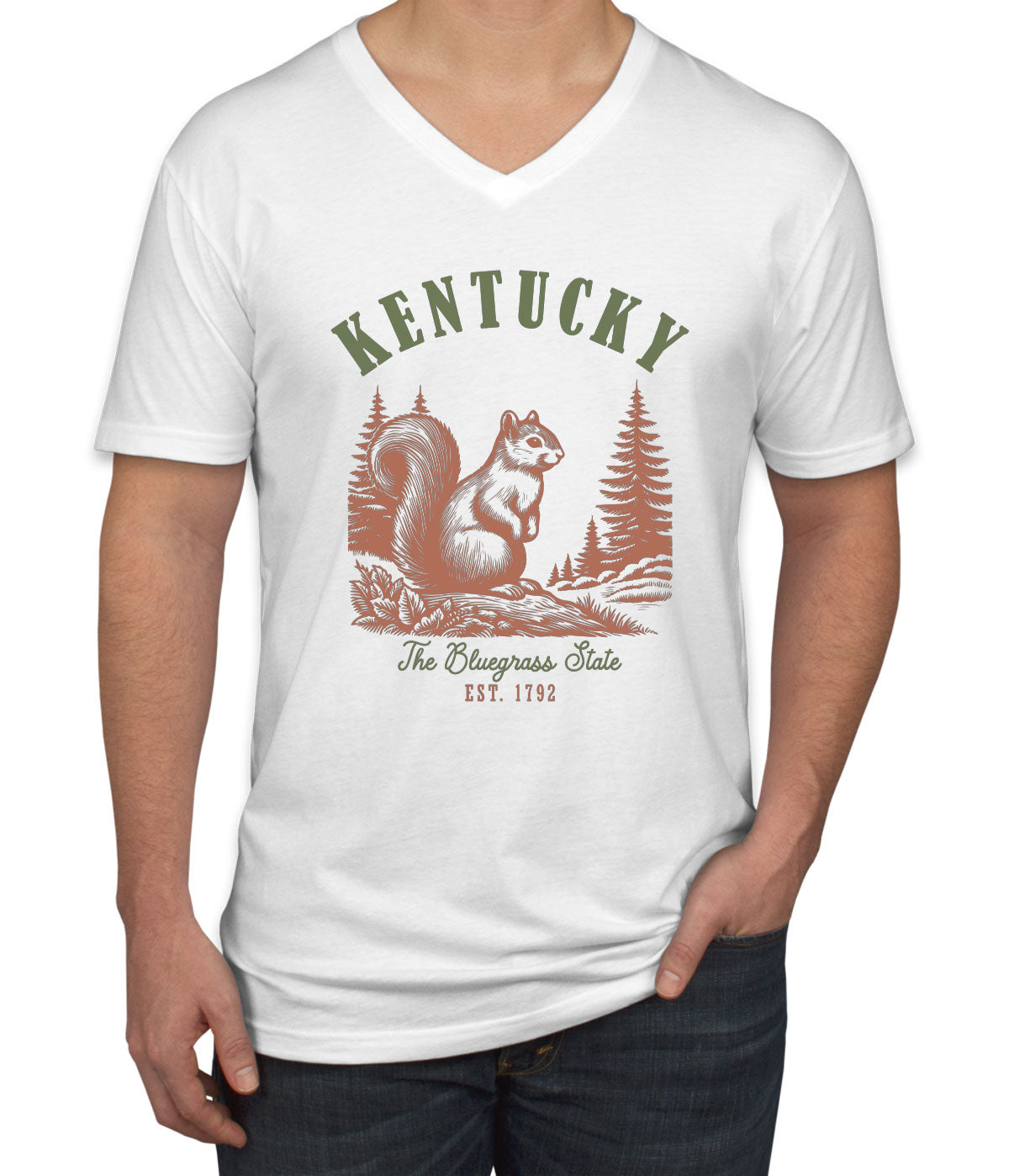 Kentucky State Vintage Men's V Neck T-shirt