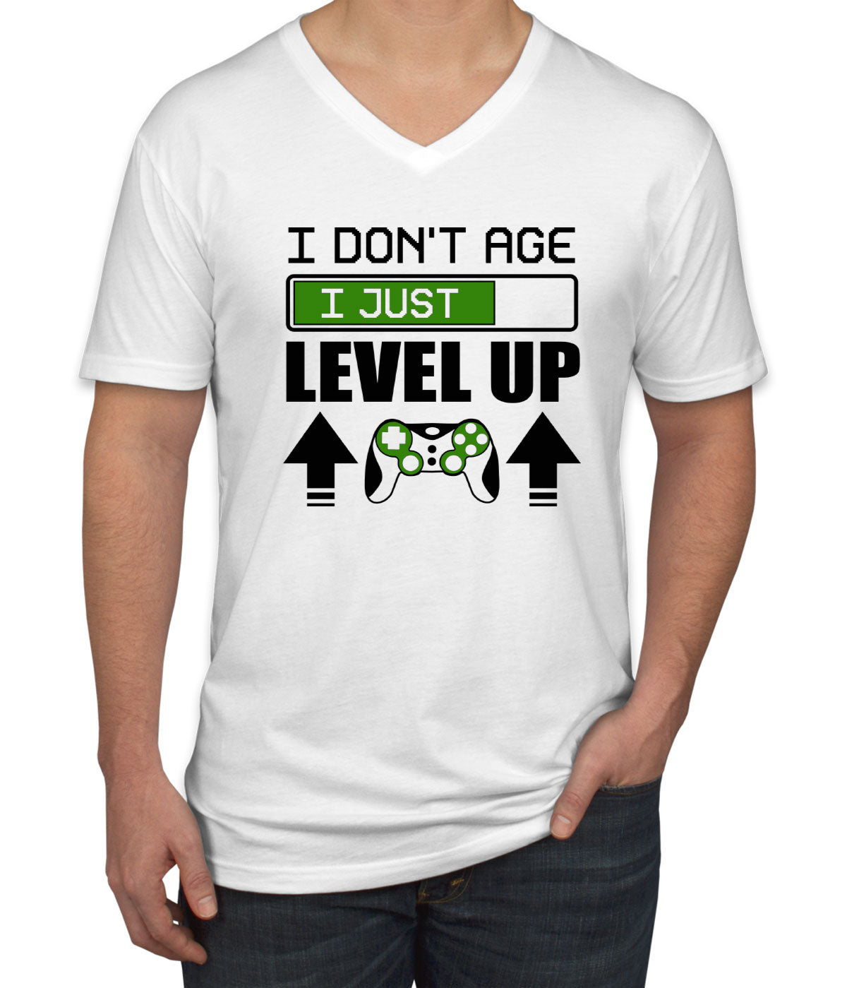 I Don't Age I Just Level Up Men's V Neck T-shirt