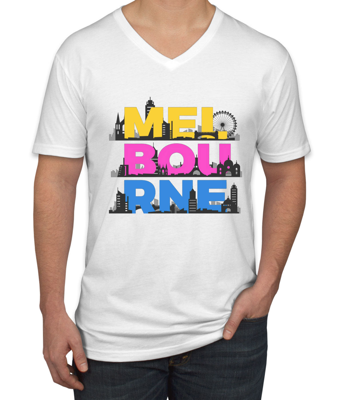 Melbourne Australia Men's V Neck T-shirt