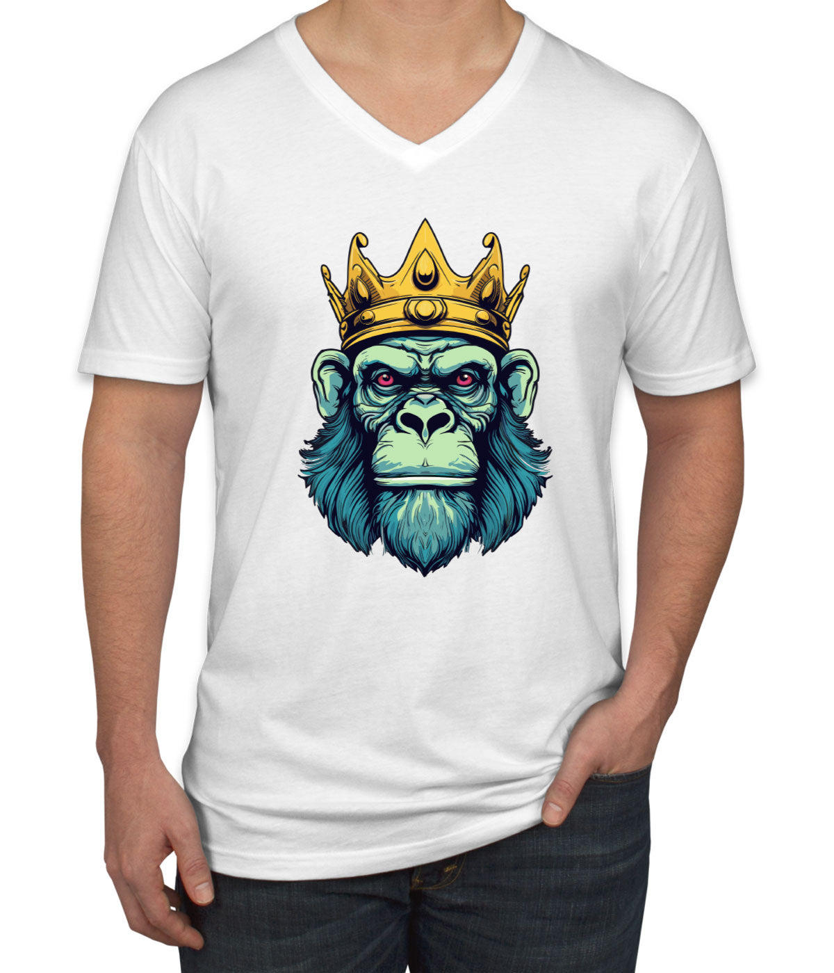 Monkey King Men's V Neck T-shirt