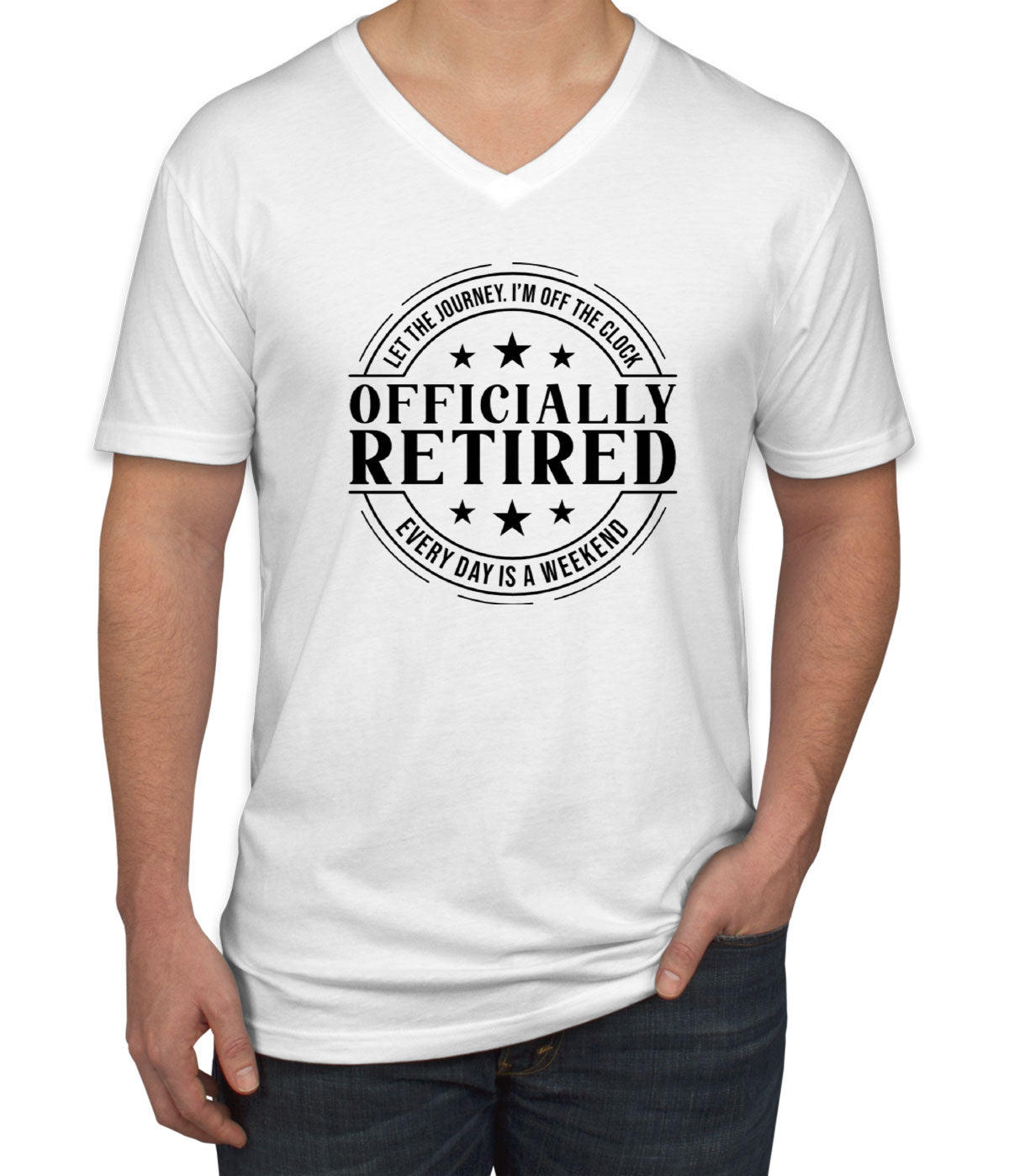 Officially Retired Men's V Neck T-shirt