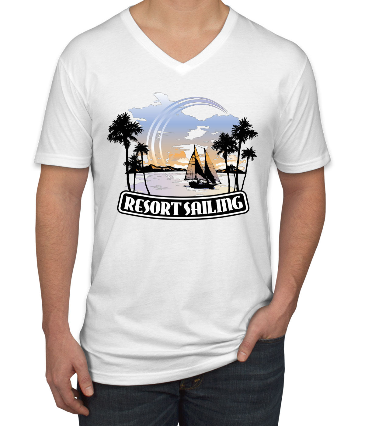 Resort Sailing Men's V Neck T-shirt