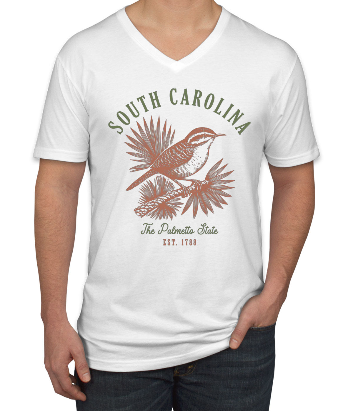 South Carolina State Vintage Men's V Neck T-shirt
