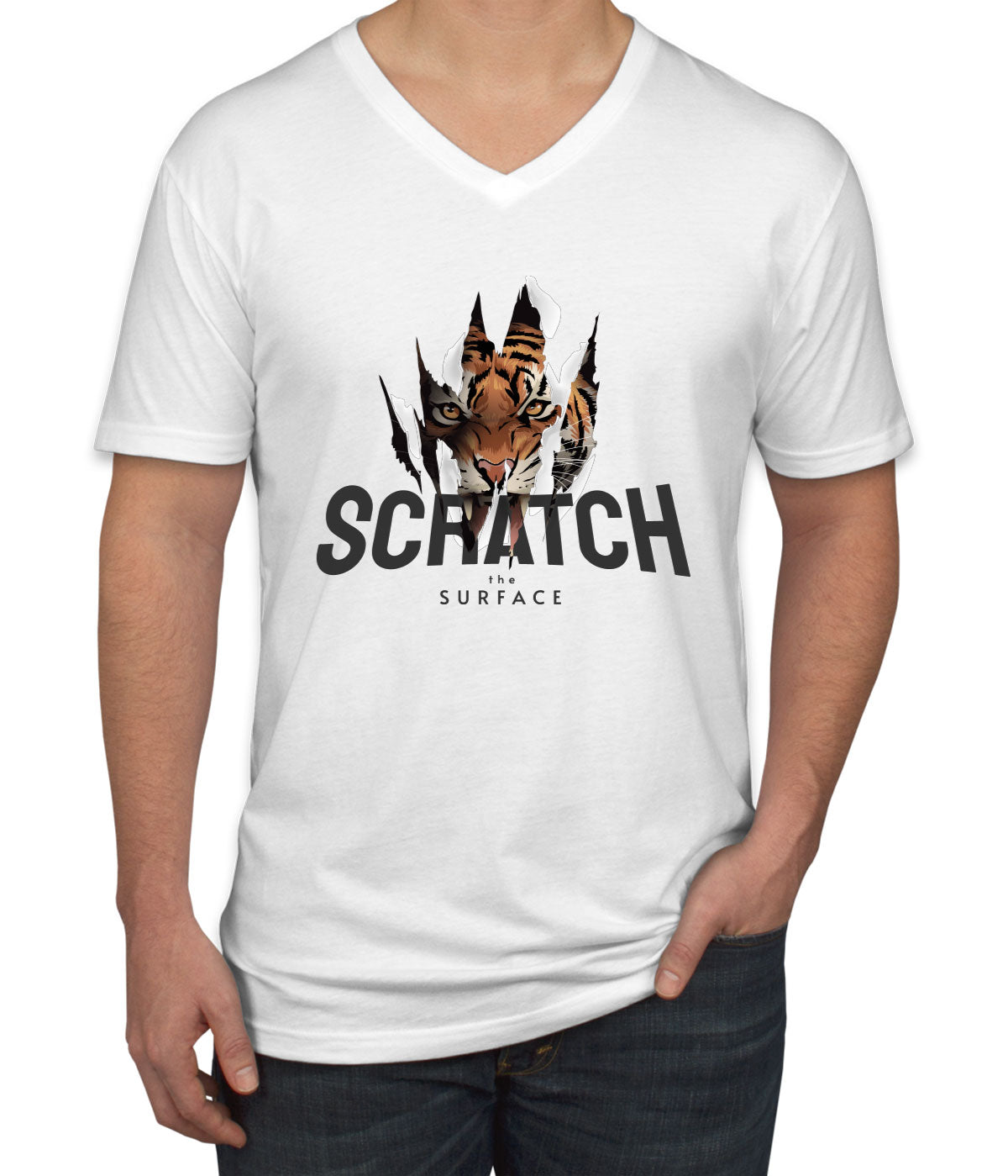 Scratch The Surface Men's V Neck T-shirt