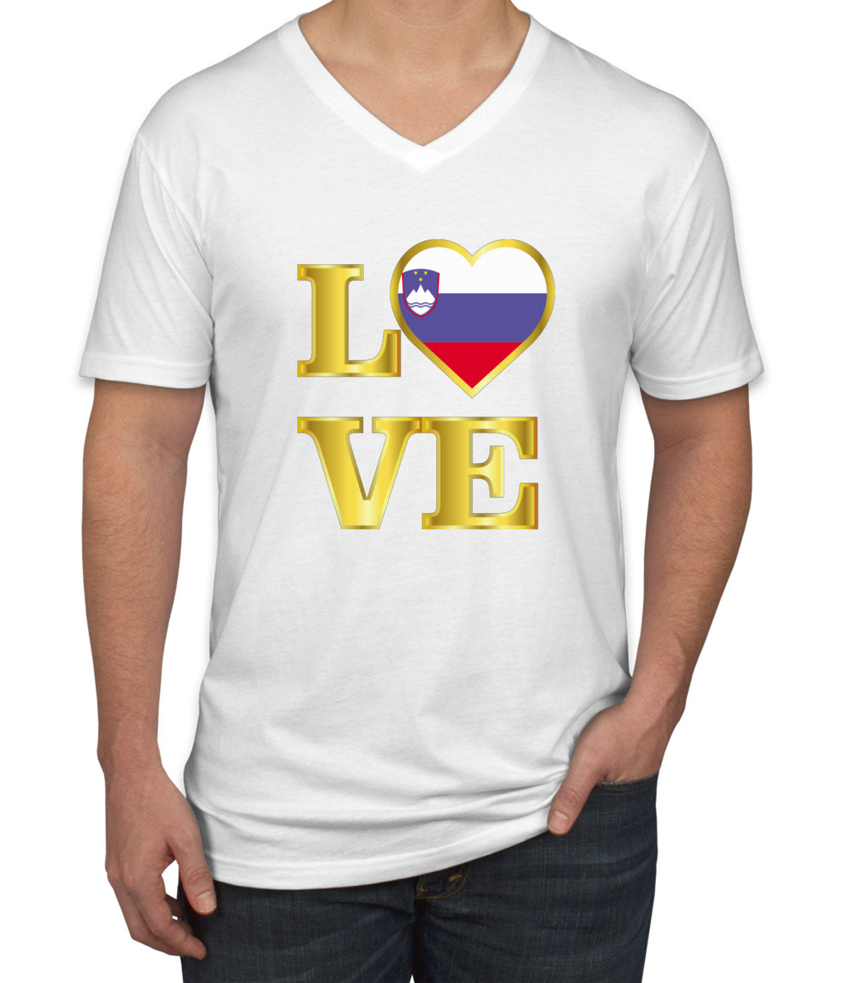 Slovenia Love Men's V Neck T-shirt