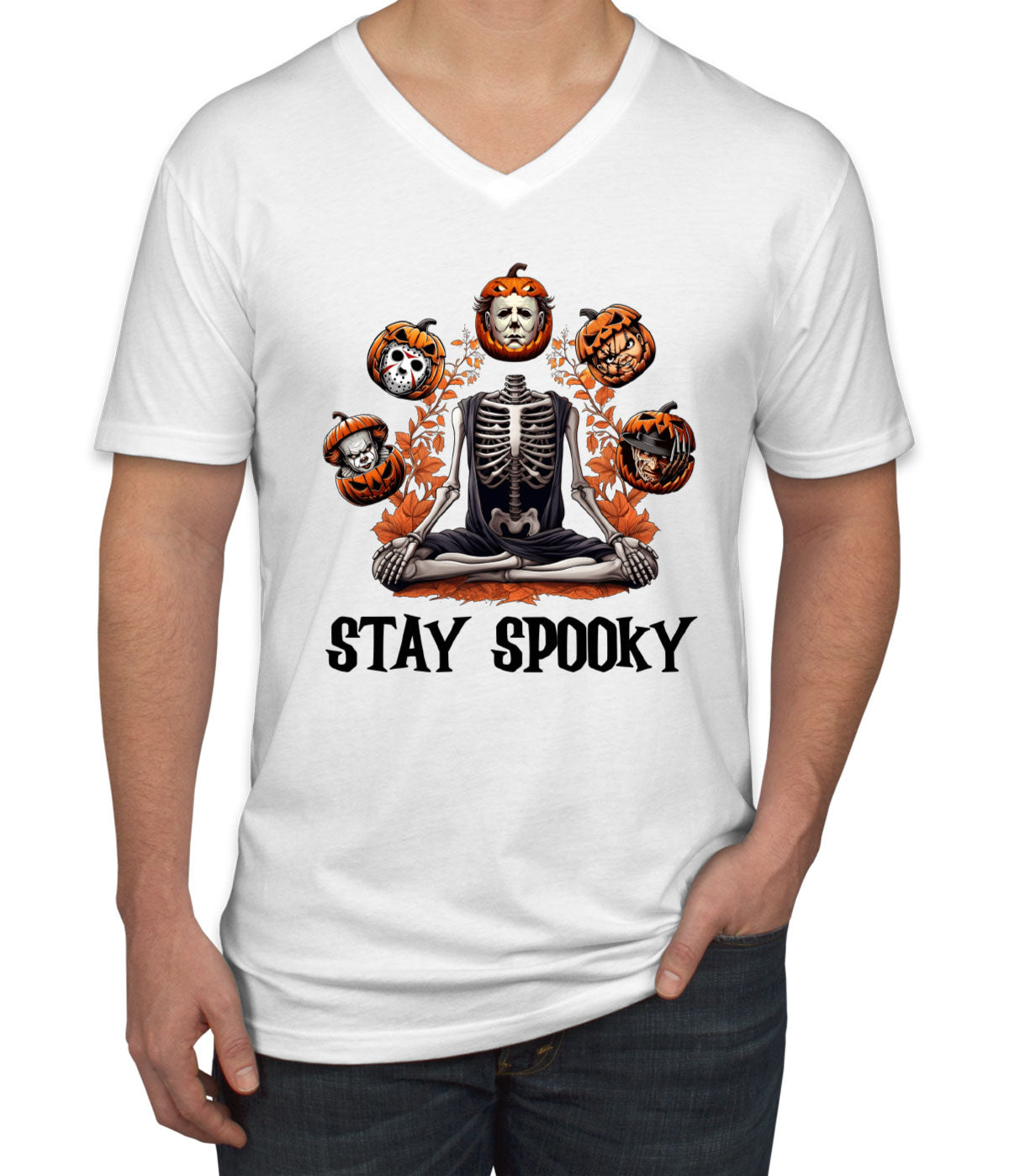 Stay Spooky Halloween Men's V Neck T-shirt