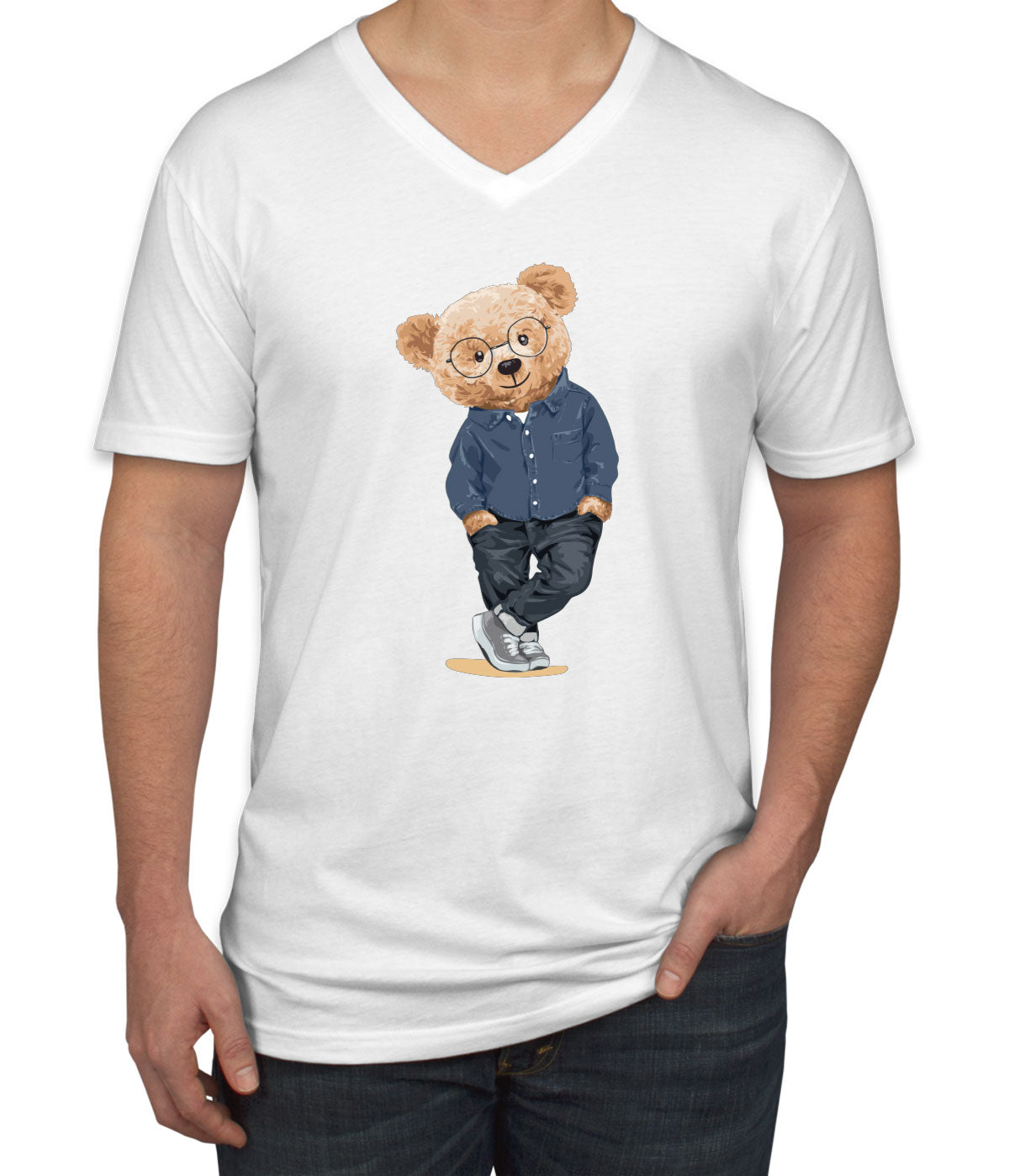 Teddy Bear Nice Guy V Neck T-shirt