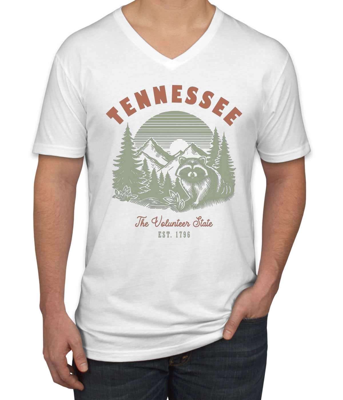 Tennessee State Vintage Men's V Neck T-shirt