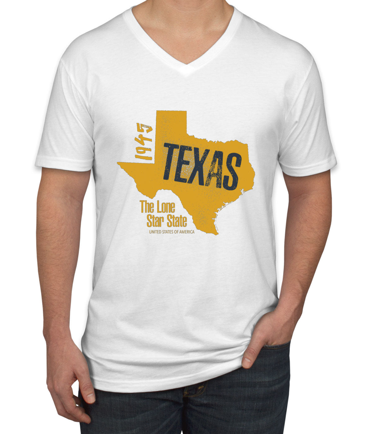 Texas The Lone Star State Men's V Neck T-shirt