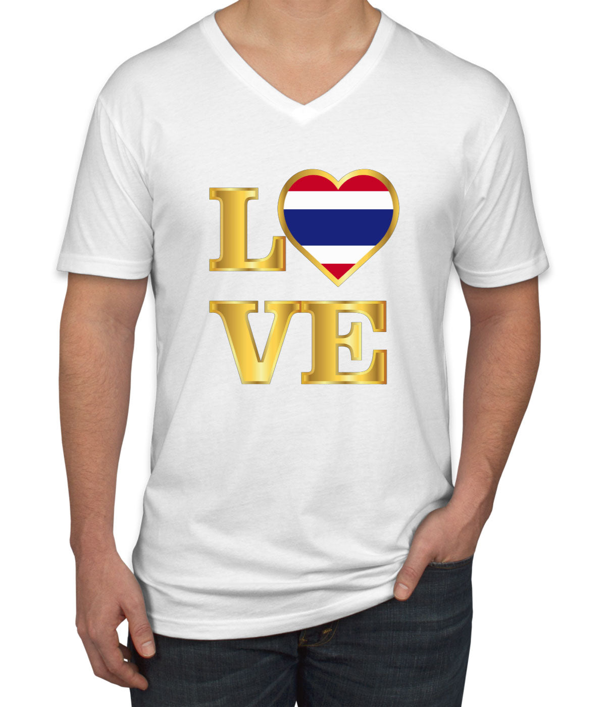 Thailand Love Men's V Neck T-shirt