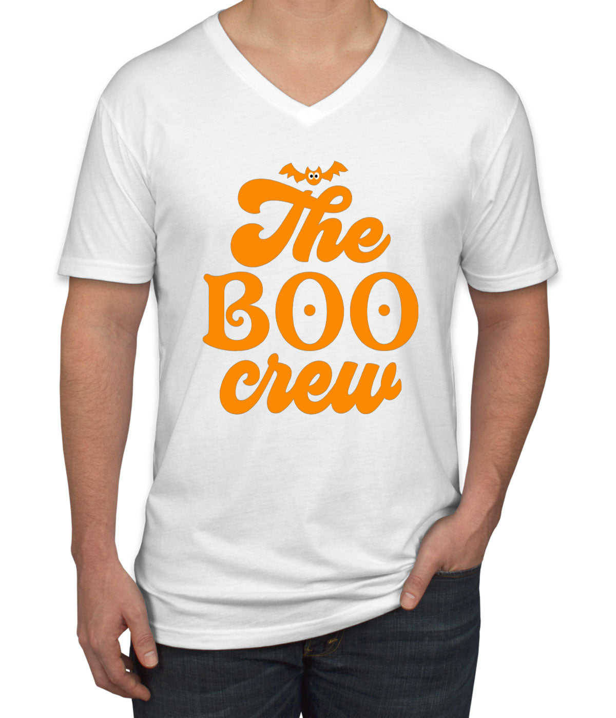 The Boo Crew Halloween Men's V Neck T-shirt