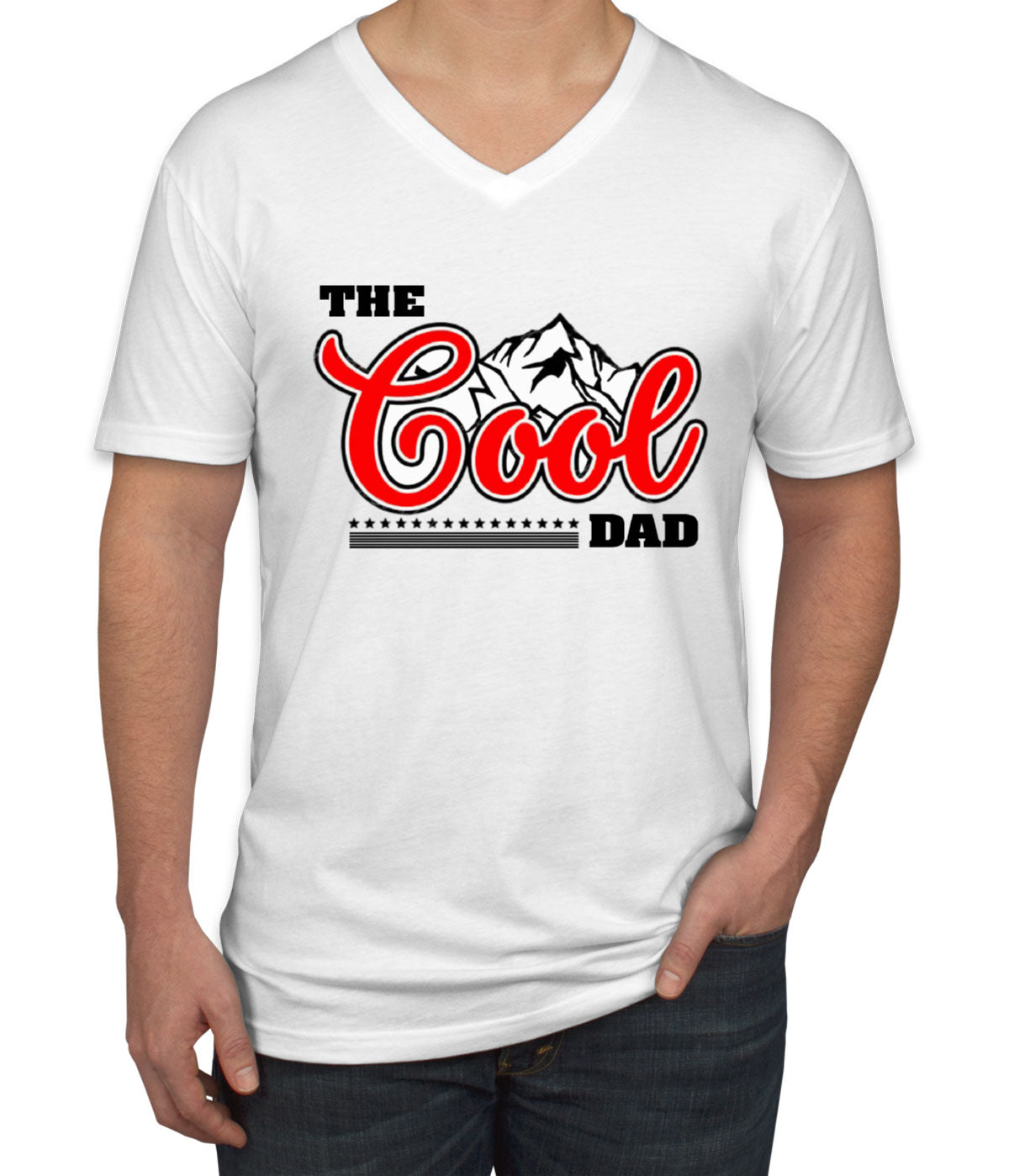 The Cool Dad Father's Day Men's V Neck T-shirt