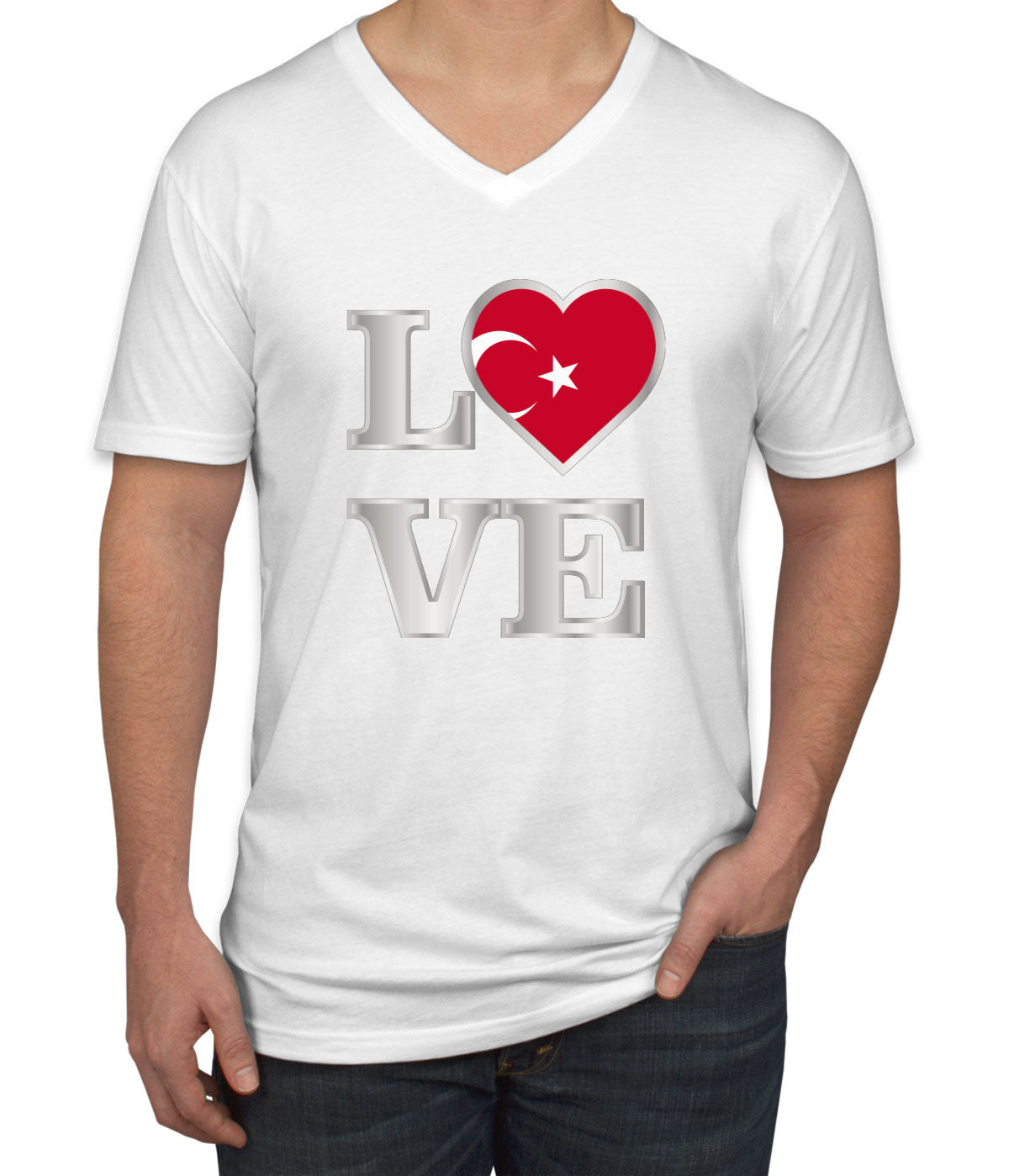 Turkiye Love Men's V Neck T-shirt