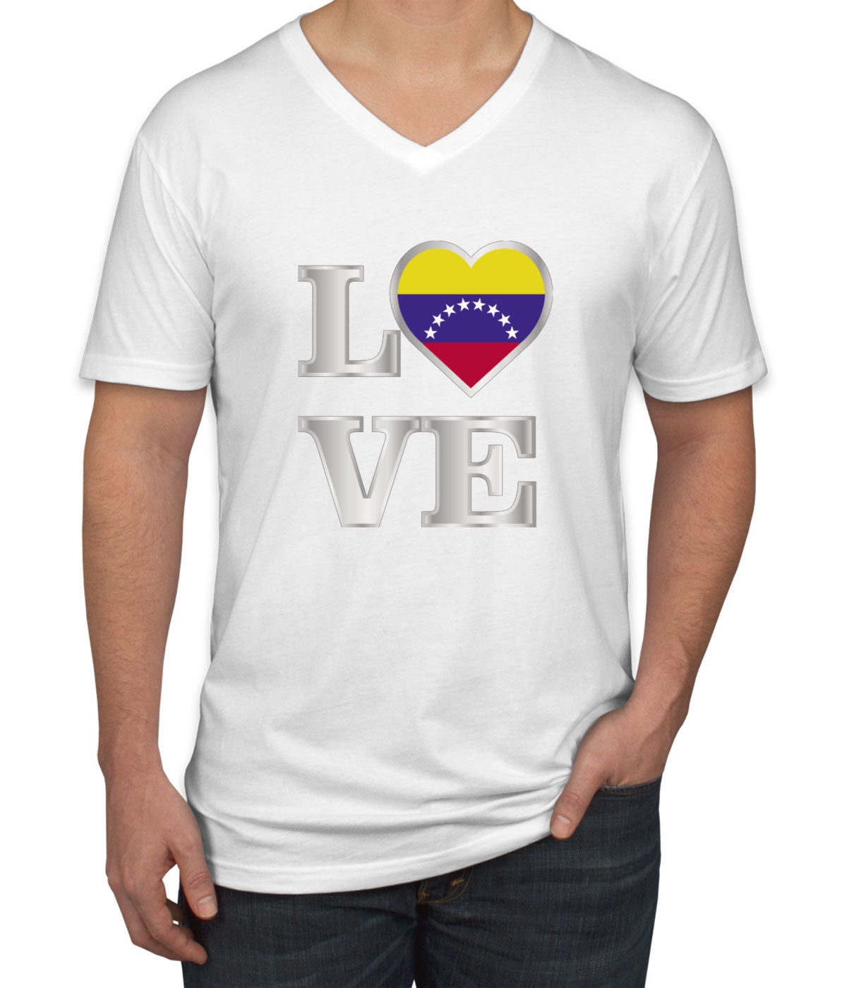 Venezuela Love Men's V Neck T-shirt