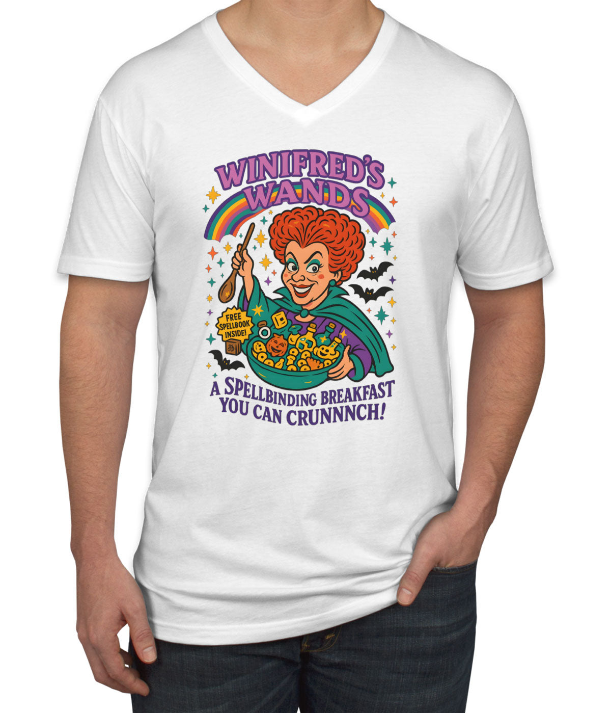 Vinifred's Wands Halloween Men's V Neck T-shirt