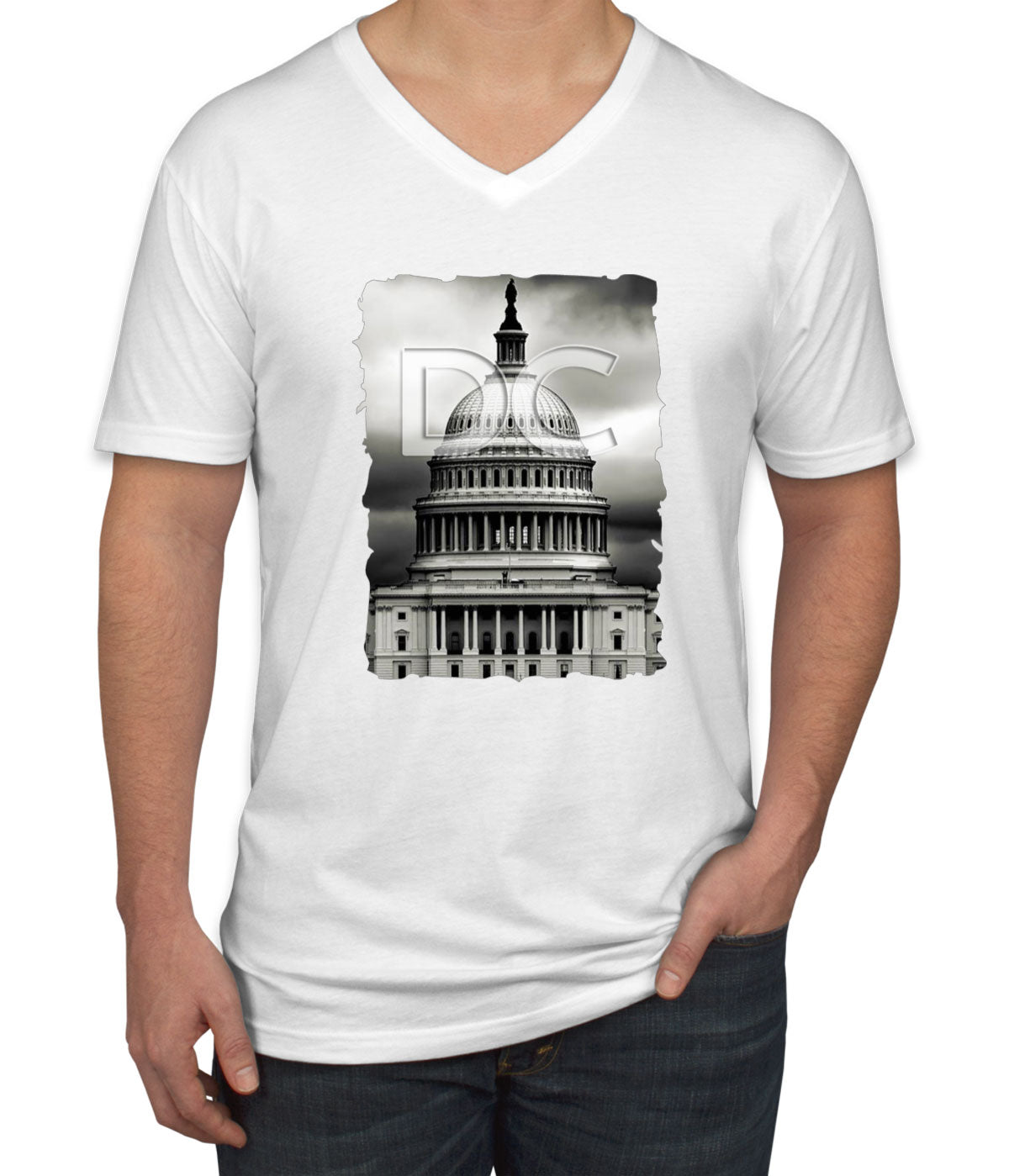 Washington DC Men's V Neck T-shirt