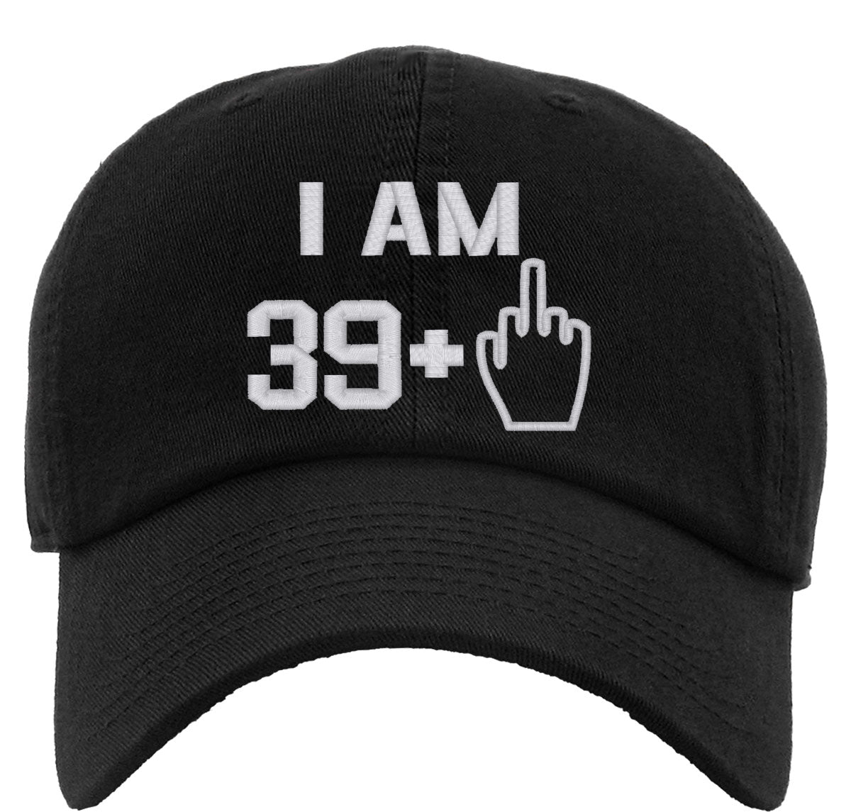 I Am 39 Plus 1 Middle Finger 40th Birthday Premium Baseball Cap