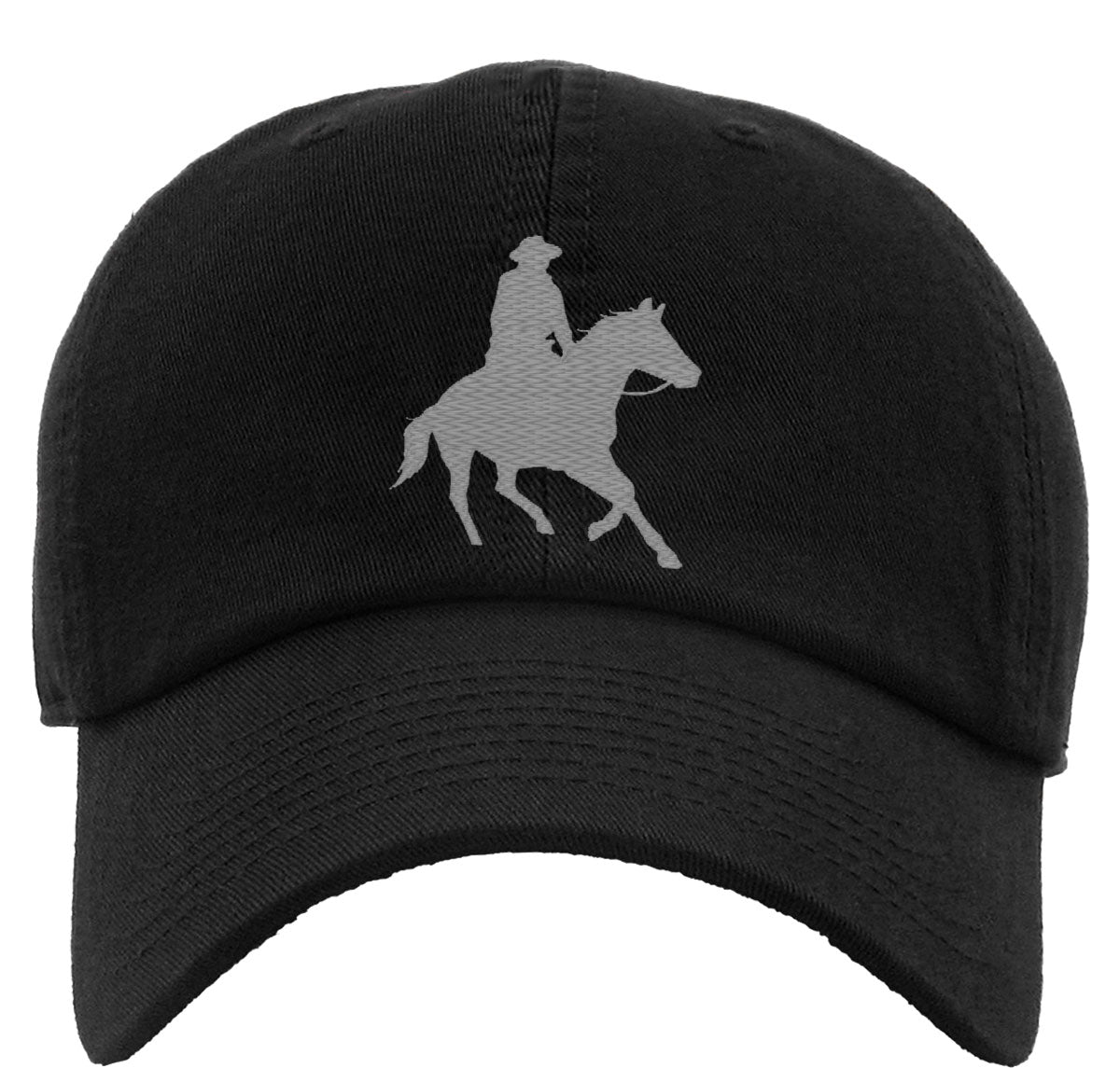 Cowboy And Horse Silhouette Premium Baseball Cap
