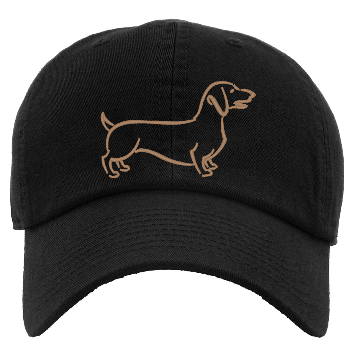 Dachshund Dog Silhouette Premium Baseball Cap