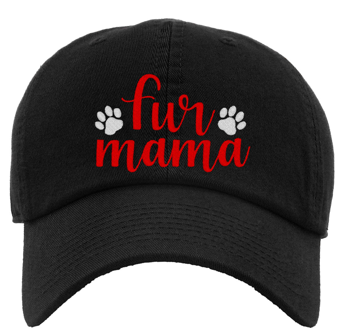 Fur Mama Dog Paw Print Premium Baseball Cap