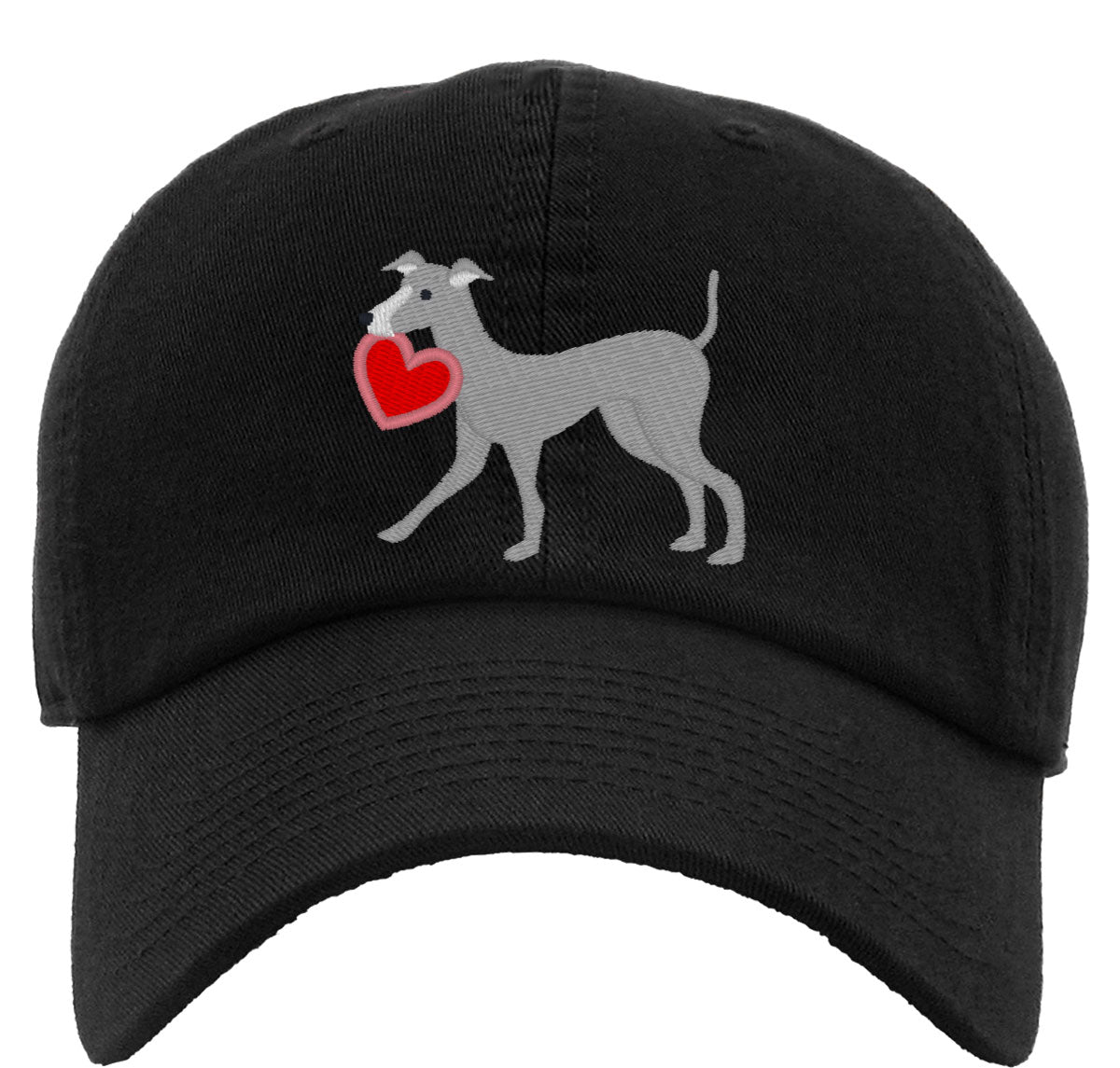 Grey Hound Puppy Dog Love Premium Baseball Cap