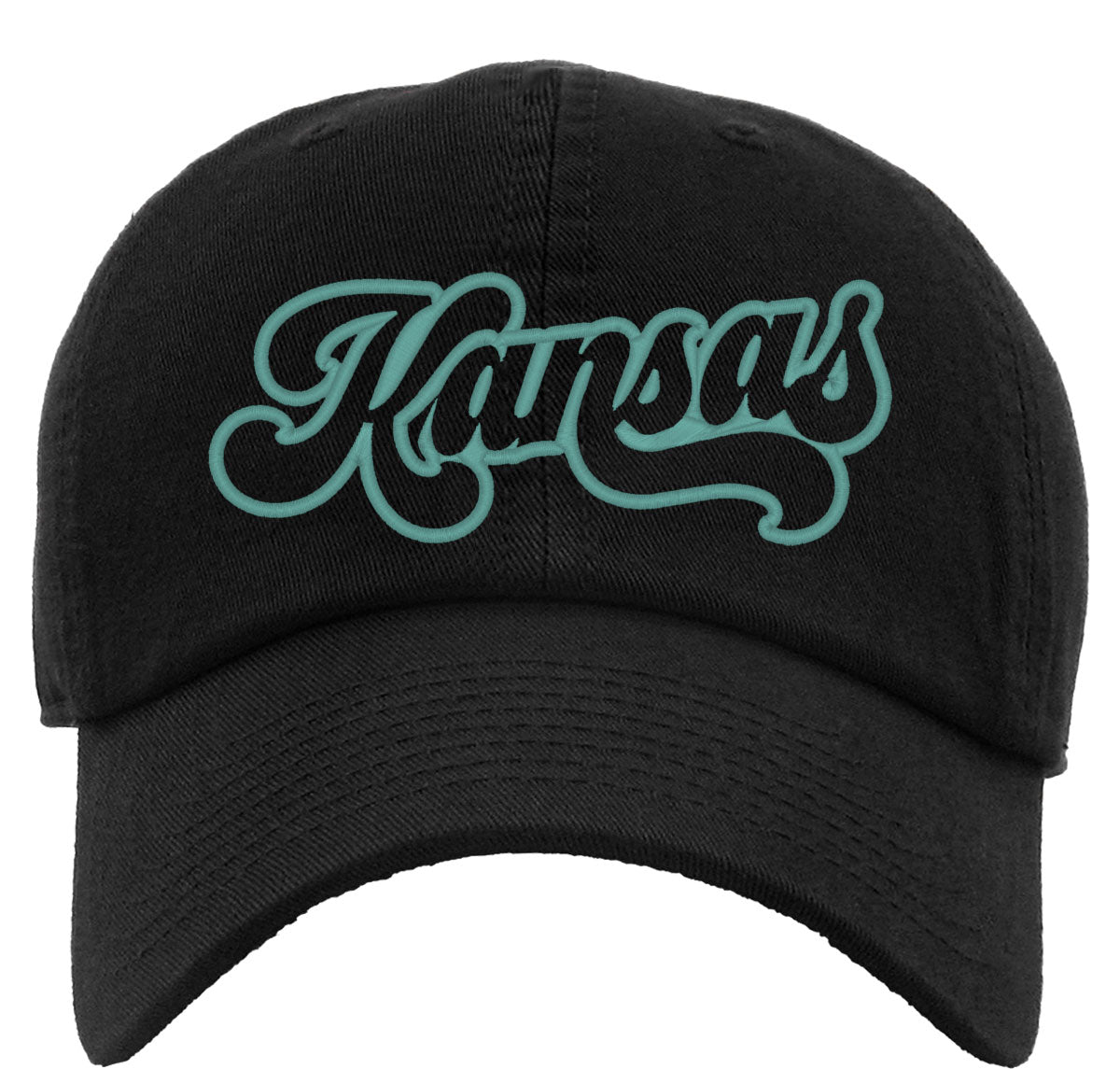 Kansas Typography Premium Baseball Cap