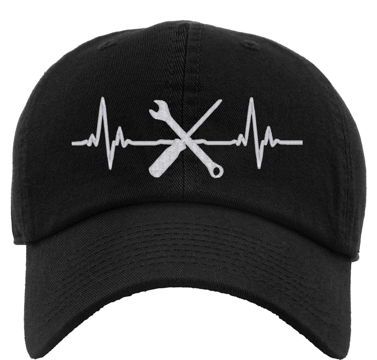 Mechanic Heartbeat Lifeline Premium Baseball Cap