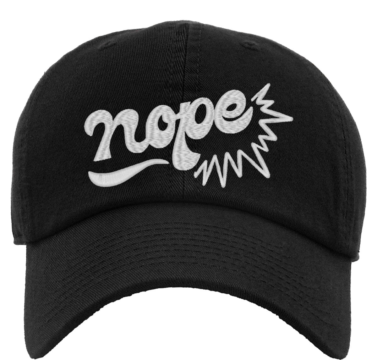 Nope Typography Premium Baseball Cap