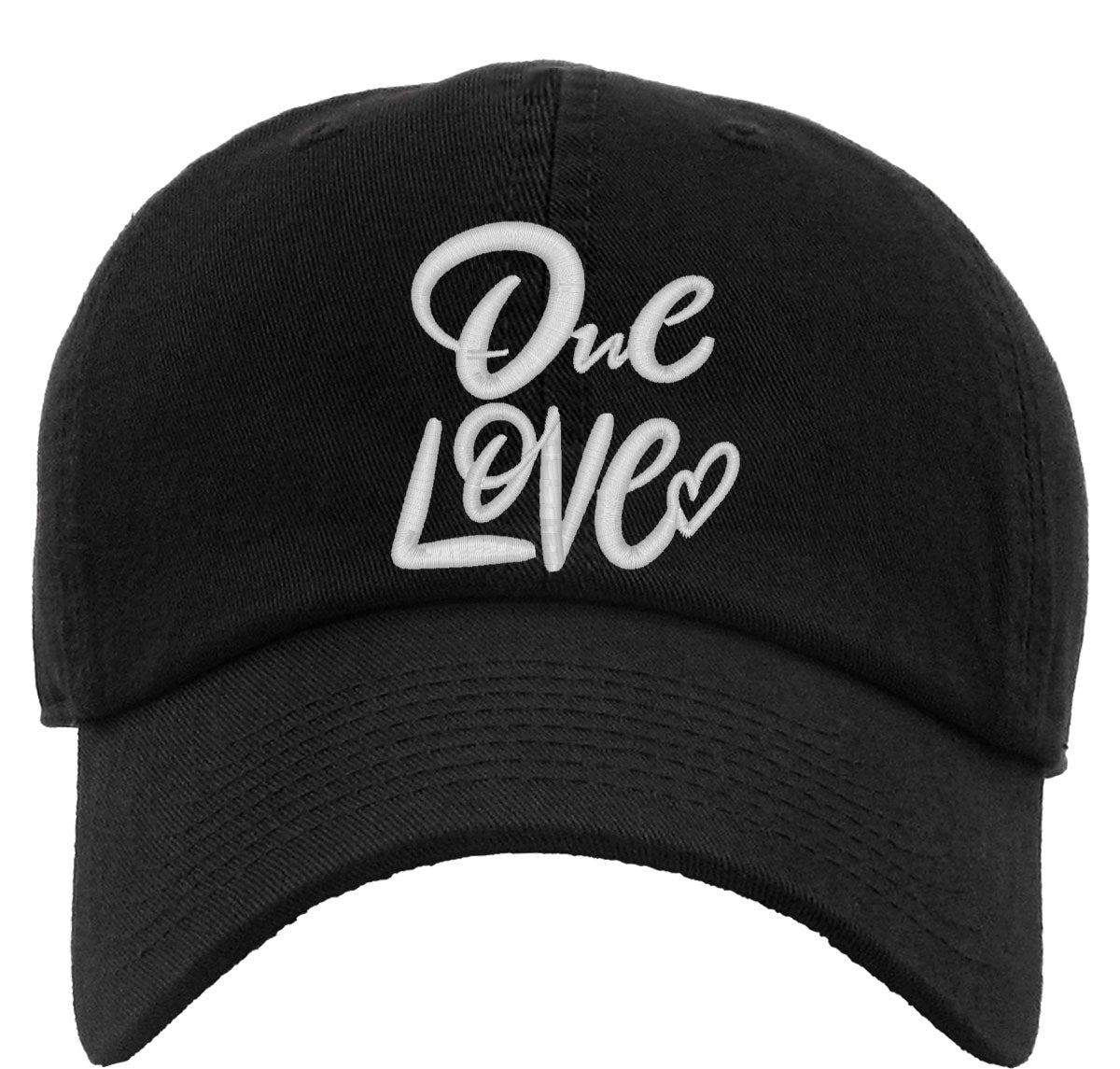 One Love Typography Premium Baseball Cap
