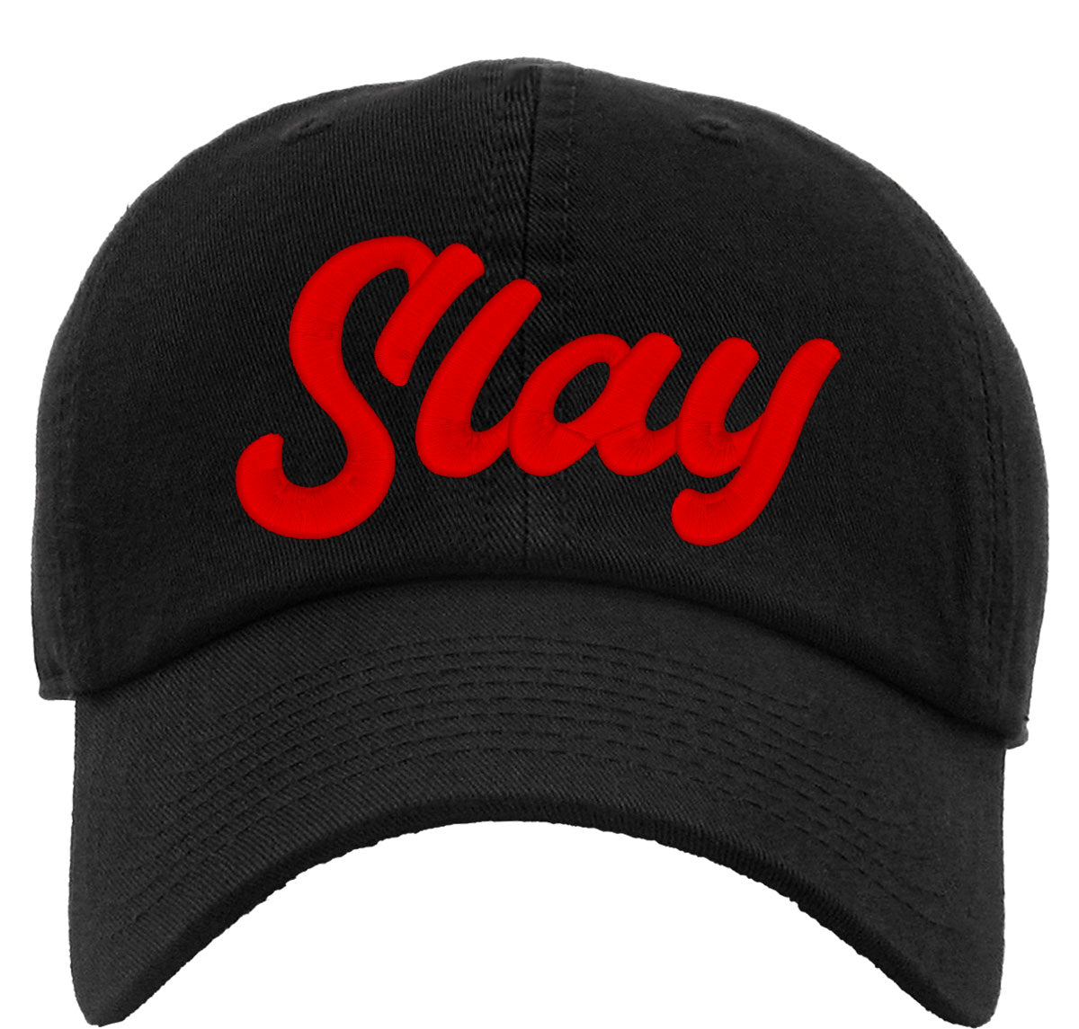 Slay Typography Premium Baseball Cap