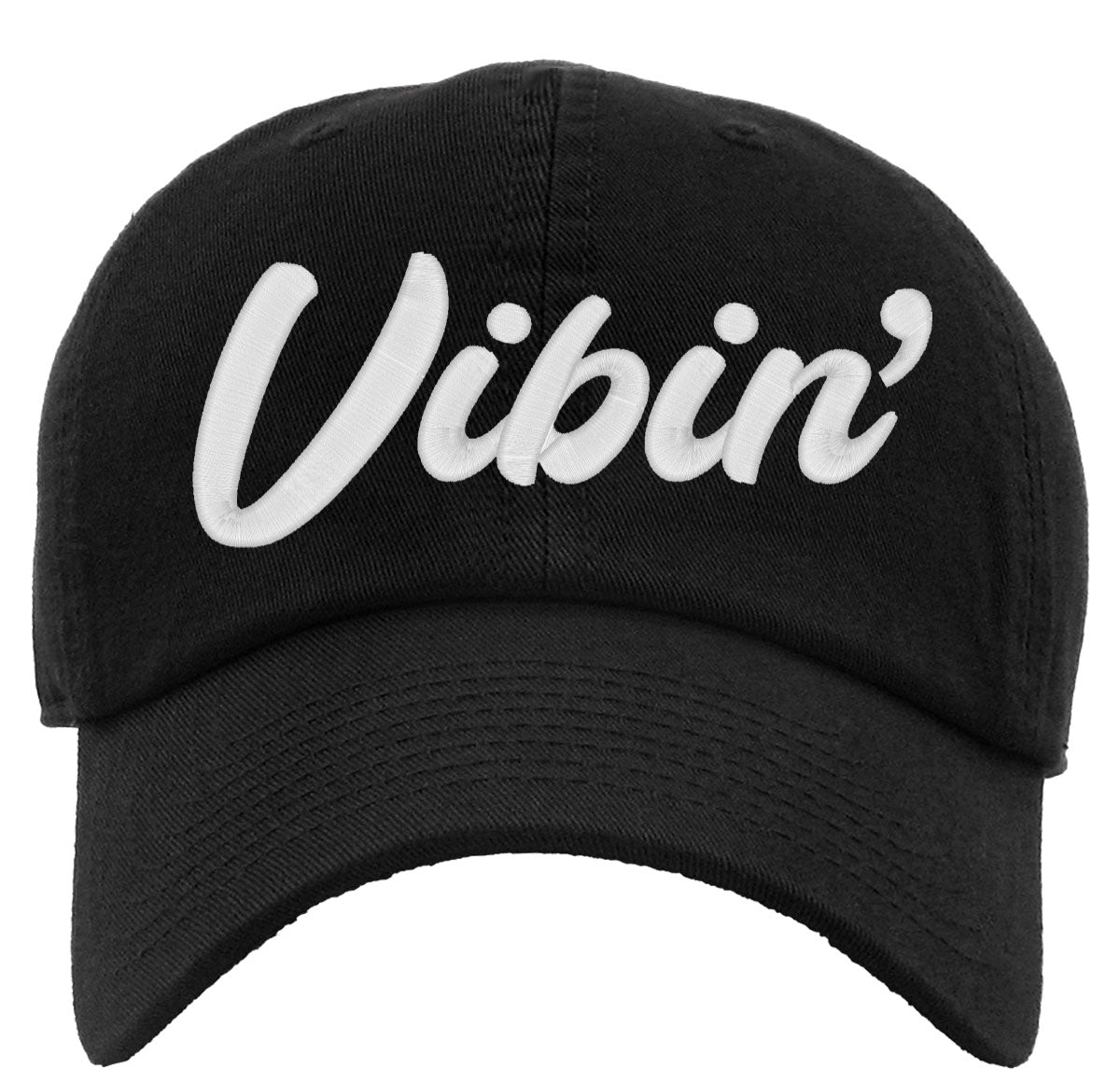 Vibin' Typography Premium Baseball Cap