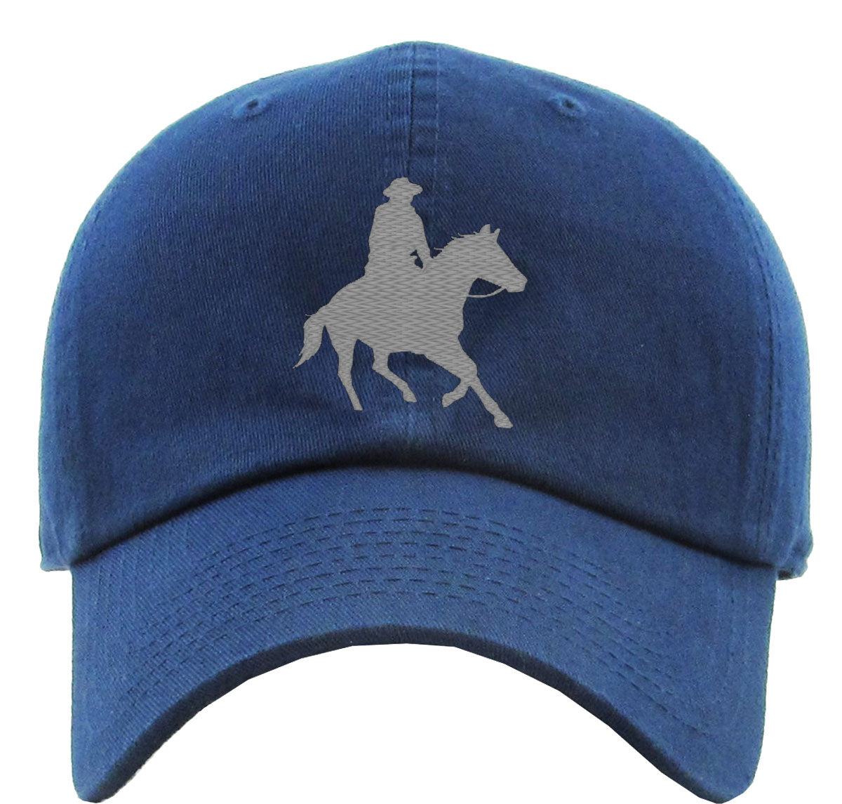 Cowboy And Horse Silhouette Premium Baseball Cap