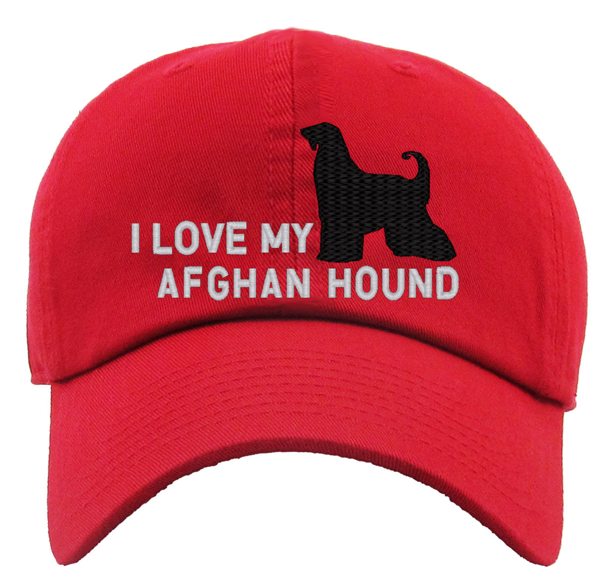 I Love My Afghan Hound Dog Premium Baseball Cap