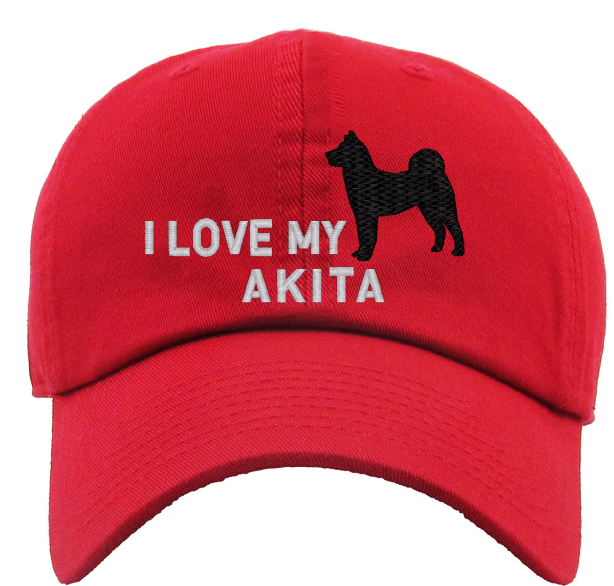 I Love My Akita Dog Premium Baseball Cap