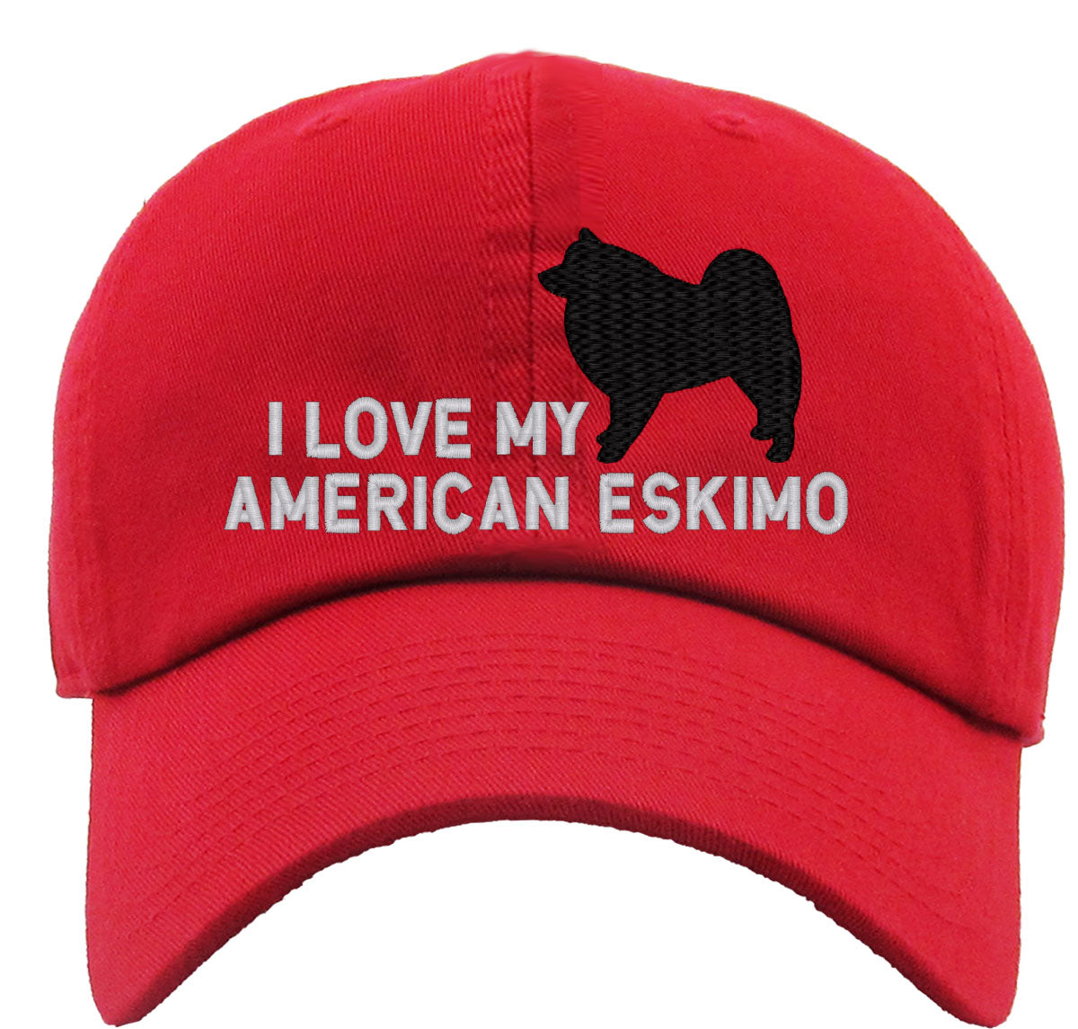 I Love My American Eskimo Dog Premium Baseball Cap