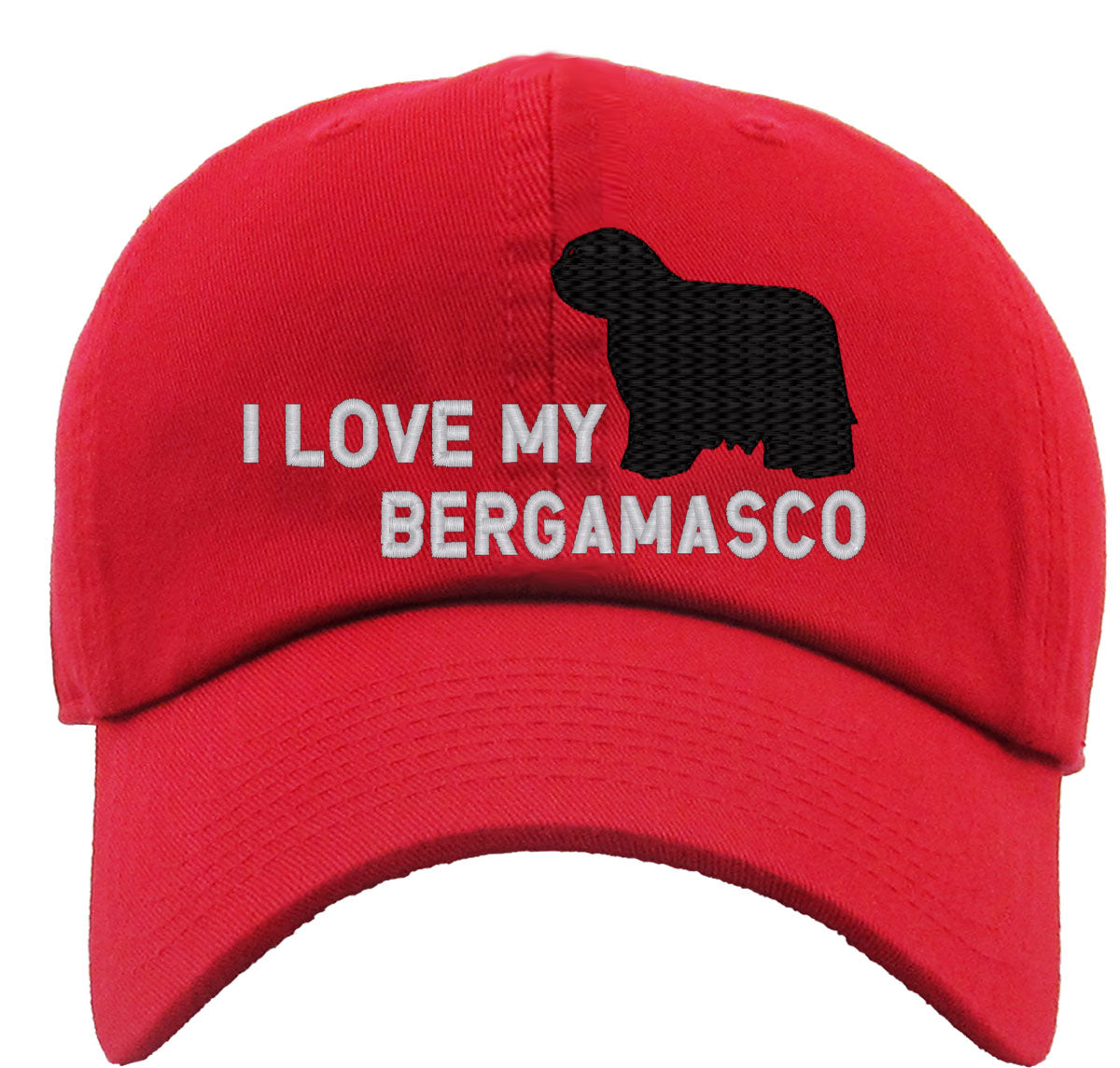 I Love My Bergamasco Dog Premium Baseball Cap