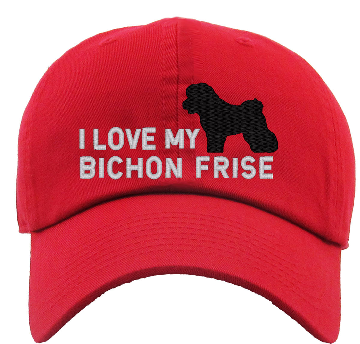 I Love My Bichon Frise Dog Premium Baseball Cap