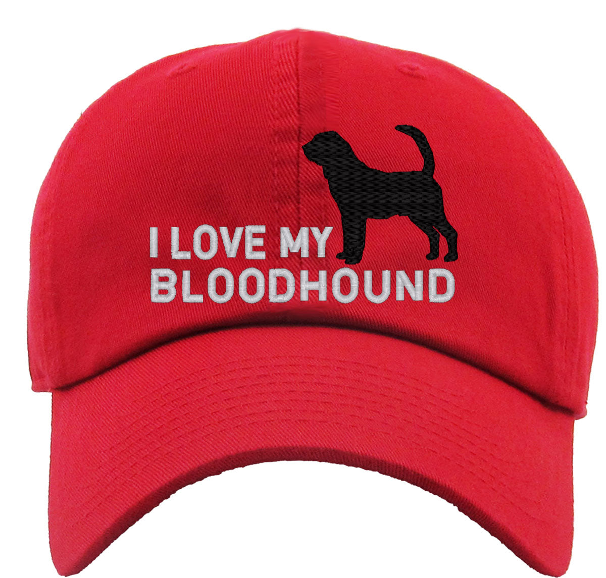 I Love My Bloodhound Dog Premium Baseball Cap