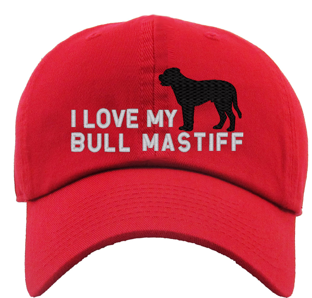 I Love My Bull Mastiff Dog Premium Baseball Cap