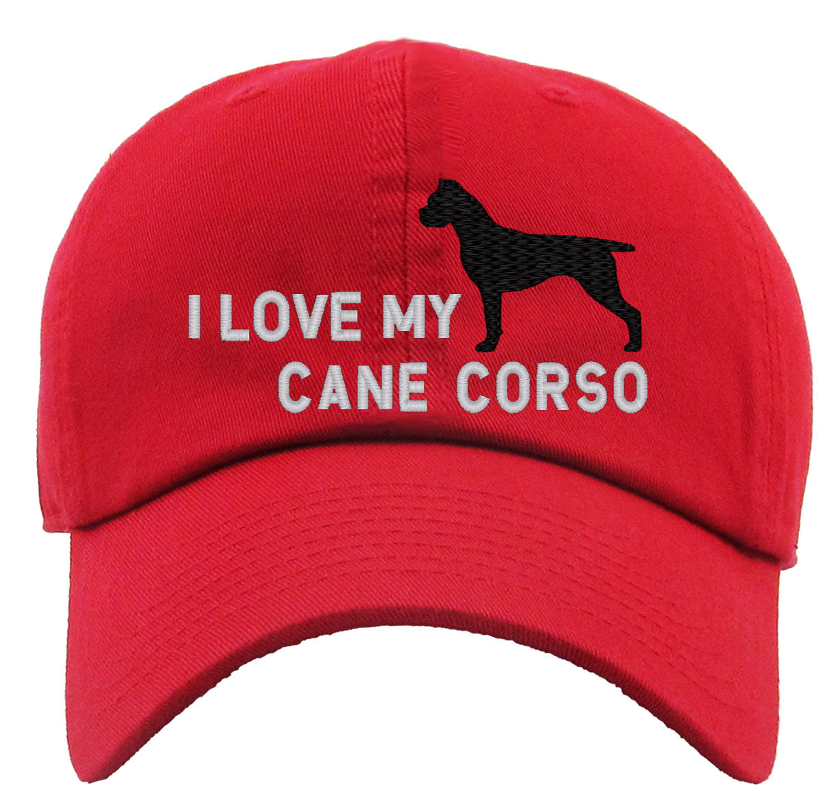 I Love My Cane Corso Dog Premium Baseball Cap