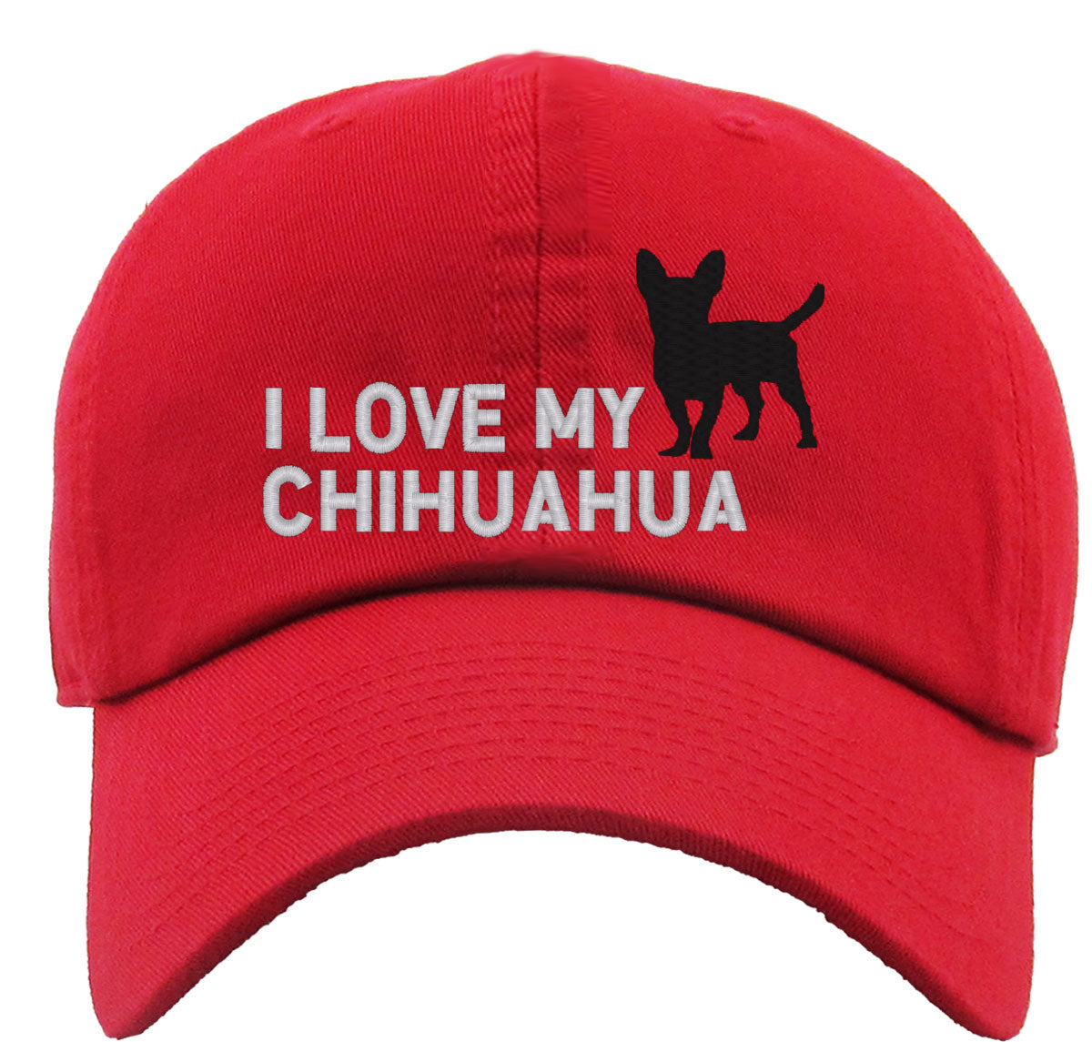 I Love My Chihuahua Dog Premium Baseball Cap