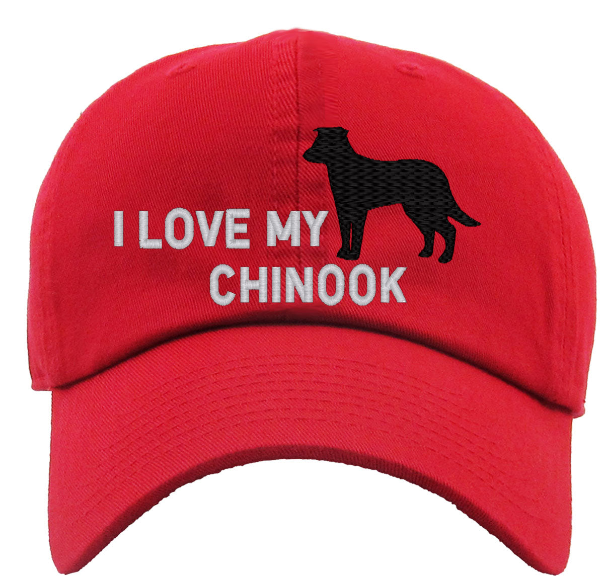 I Love My Chinook Dog Premium Baseball Cap