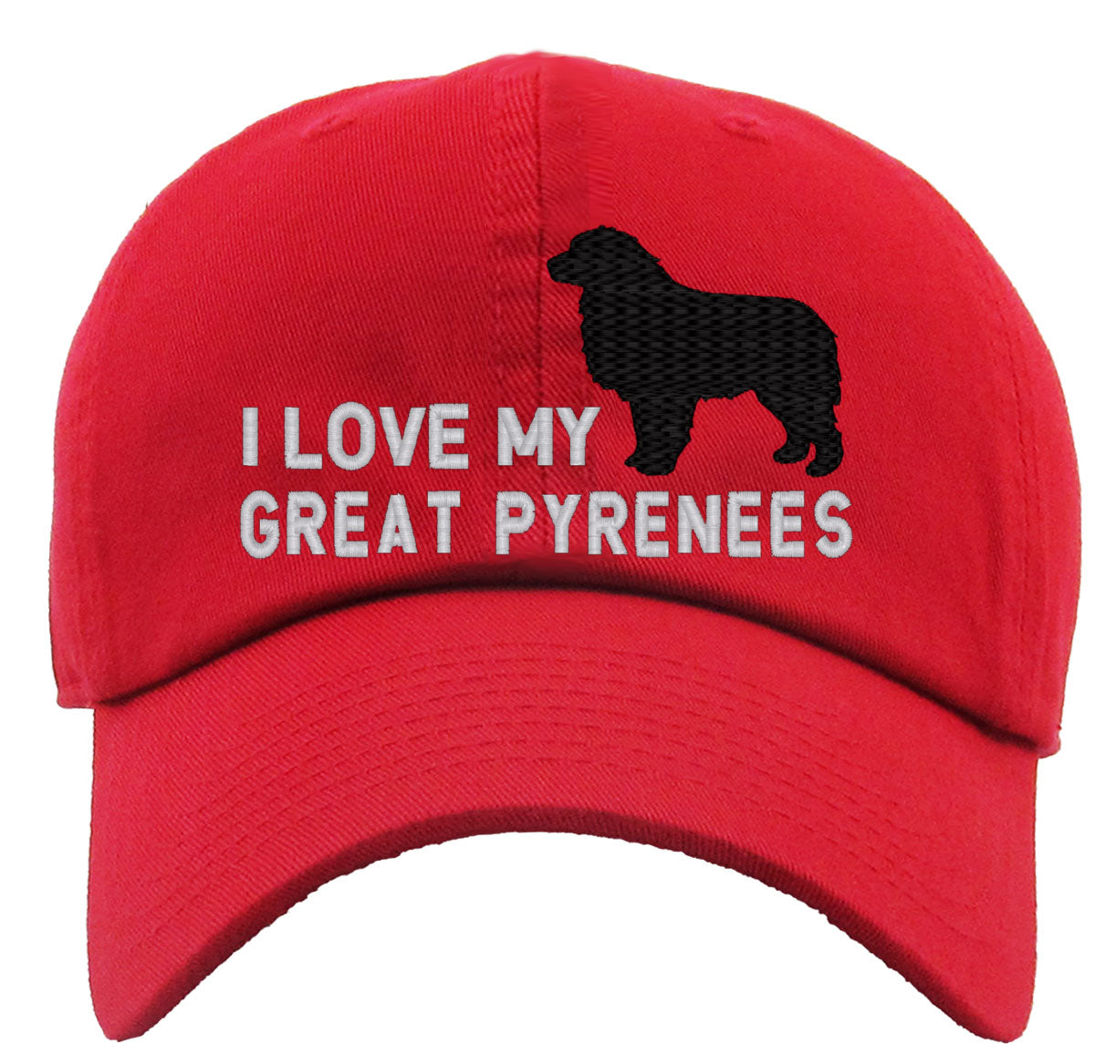 I Love My Great Pyrenees Dog Premium Baseball Cap