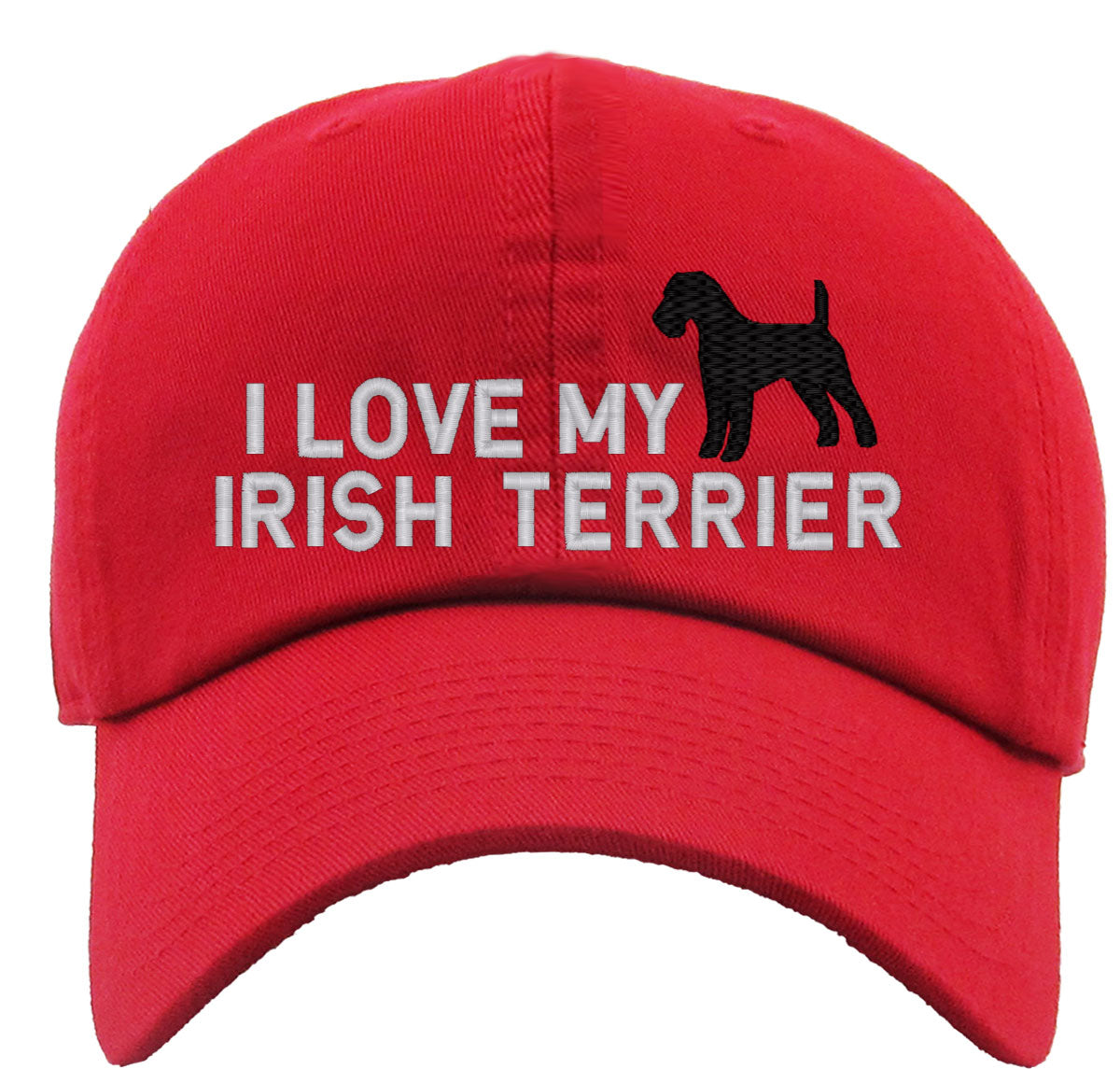 I Love My Irish Terrier Dog Premium Baseball Cap