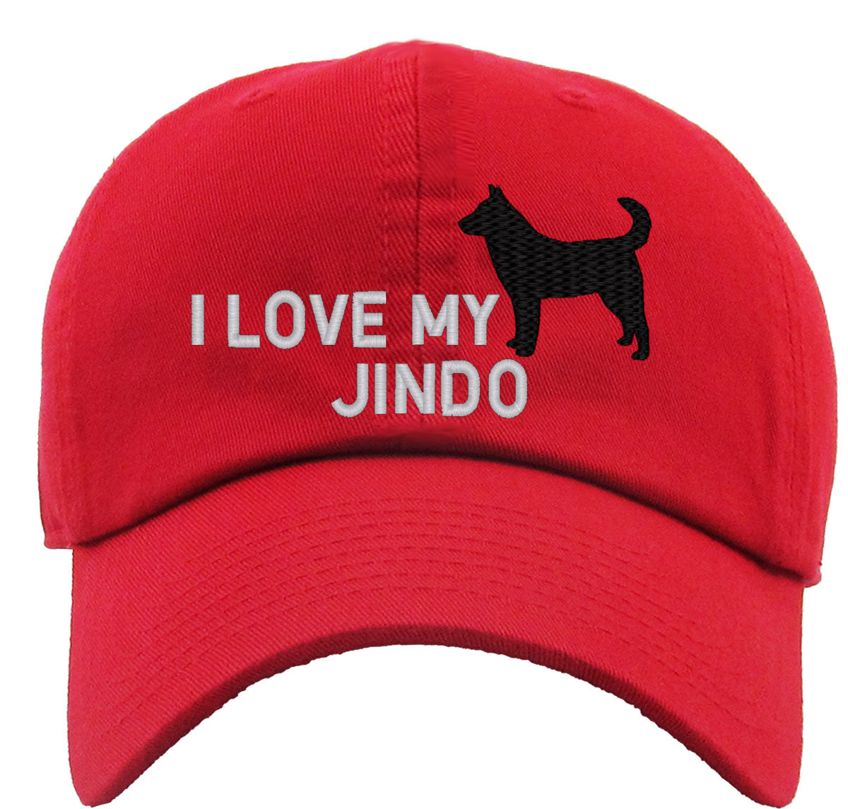 I Love My Jindo Dog Premium Baseball Cap